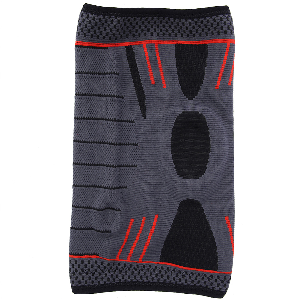 Atmungsaktive, Elastische Sport-kniebandage Aus Gestricktem Nylon Zum Schutz Und Zur Unterstützung (rot)