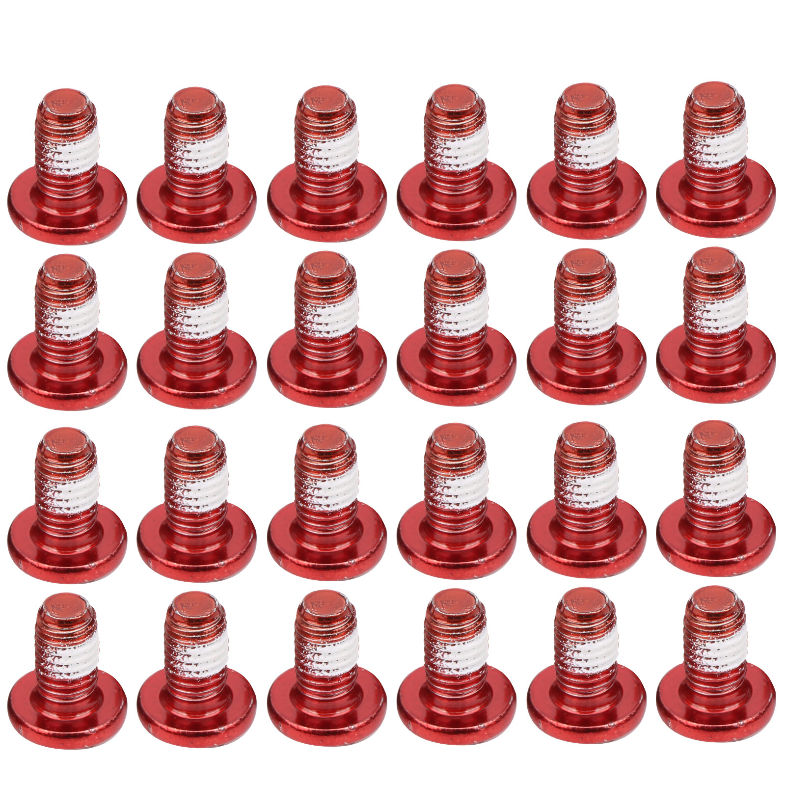 24 Farbige Ztto-schrauben Für Fahrradbremsscheiben, T25-schrauben M5x10 Mm, Verschleißfester Roter Stahl