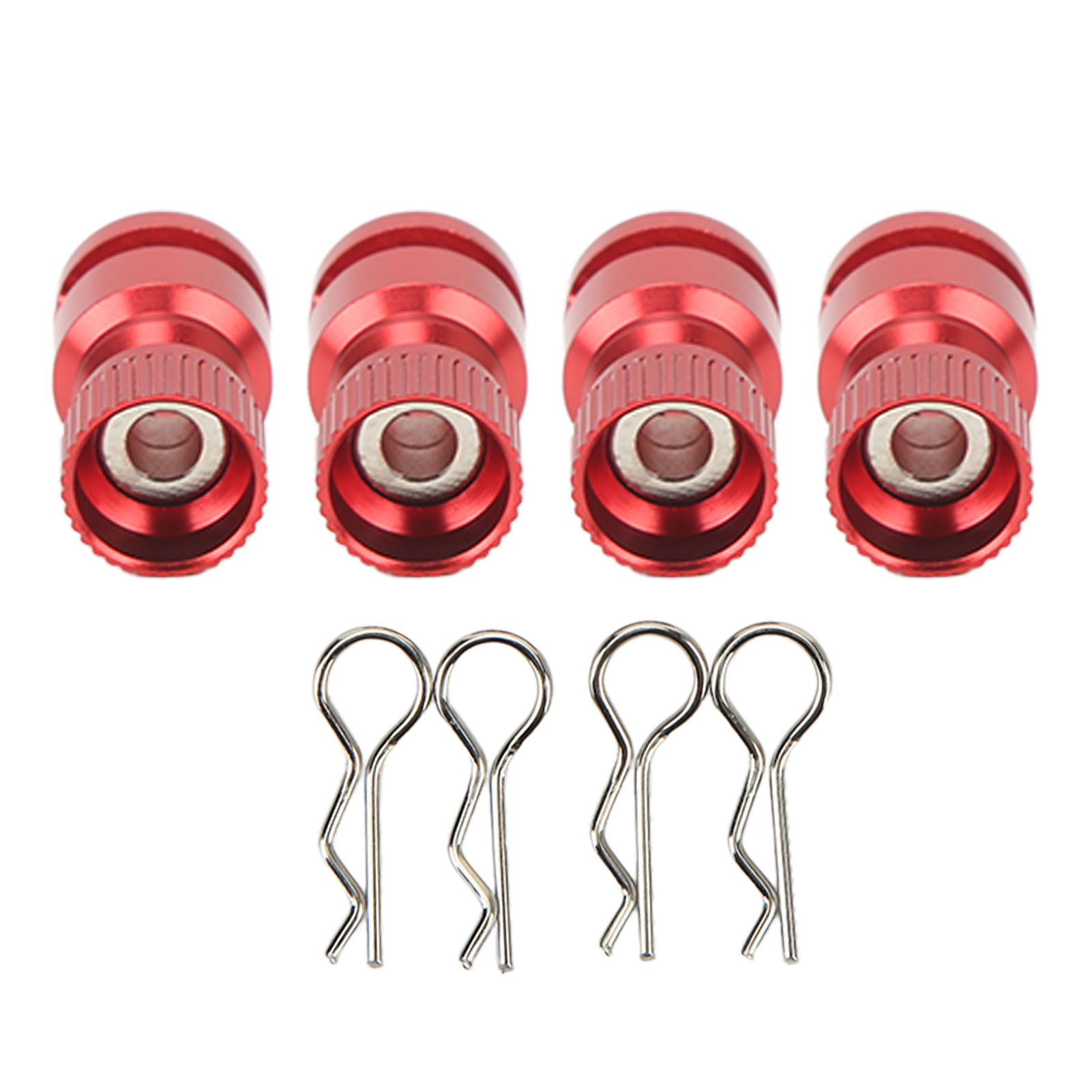 4-teilige Magnetische Montagehalterung Für Rc-car-karosserien, Lochmarkierungen Für Pvc-pc-karosserien, Rot