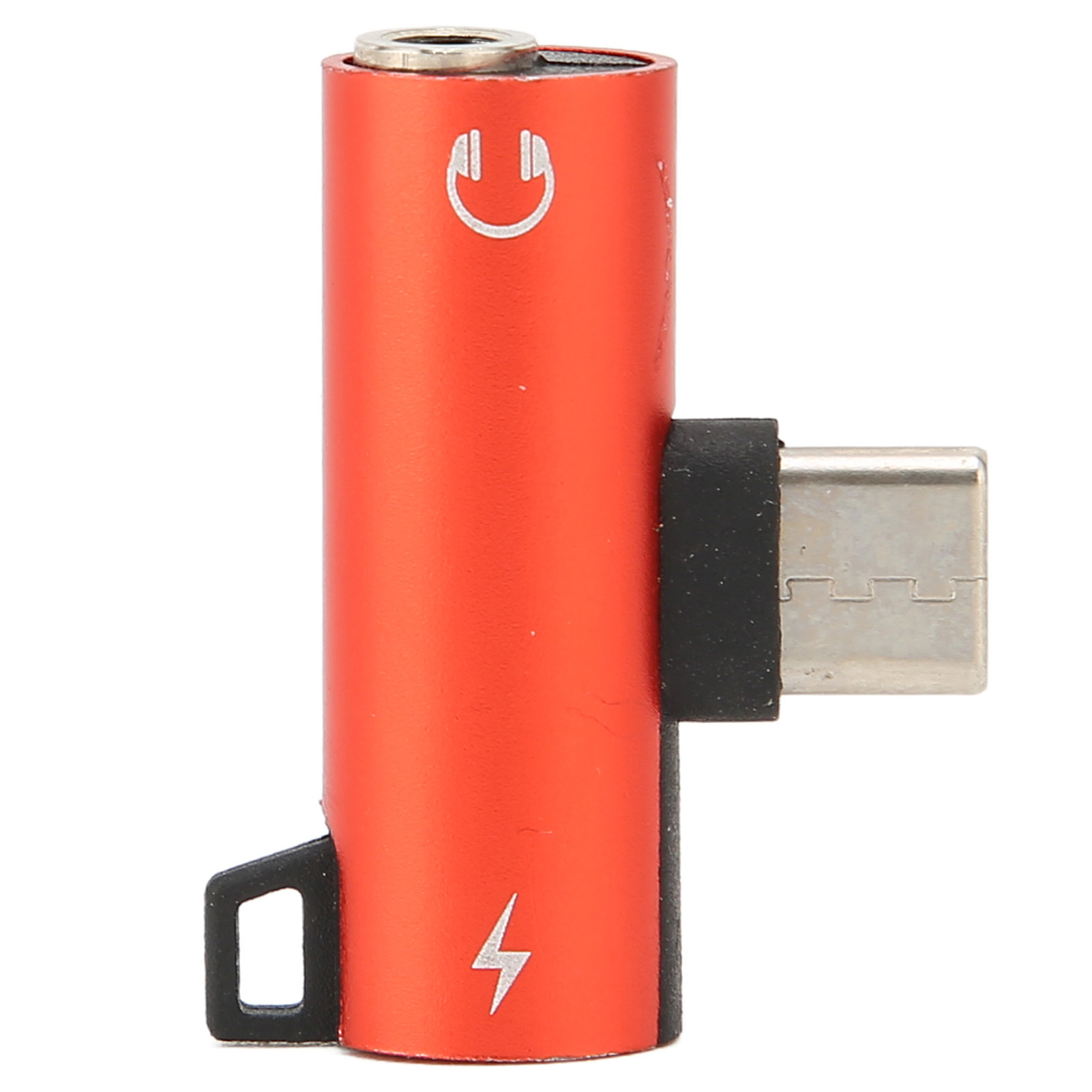 Usb-c-auf-3,5-mm-klinkenadapter Mit Pd-schnellladefunktion – Doppelfunktion: Hifi-audio Und Laden (rot)