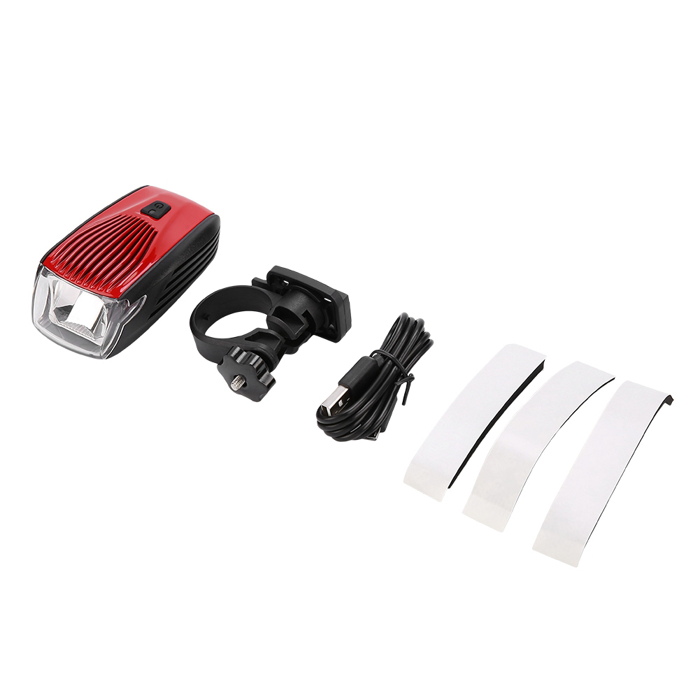 Ipx5 Wasserdichter, Usb-aufladbarer Led-fahrradscheinwerfer, Frontlicht Für Fahrräder (rot)