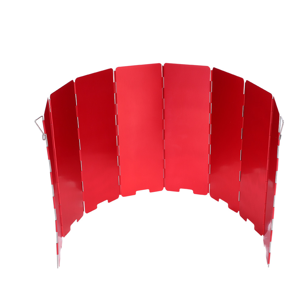 Faltbarer 8-teiliger Windschutz Für Campingkocher, Outdoor-kochzubehör, Windschutz Für Gaskocher (rot)