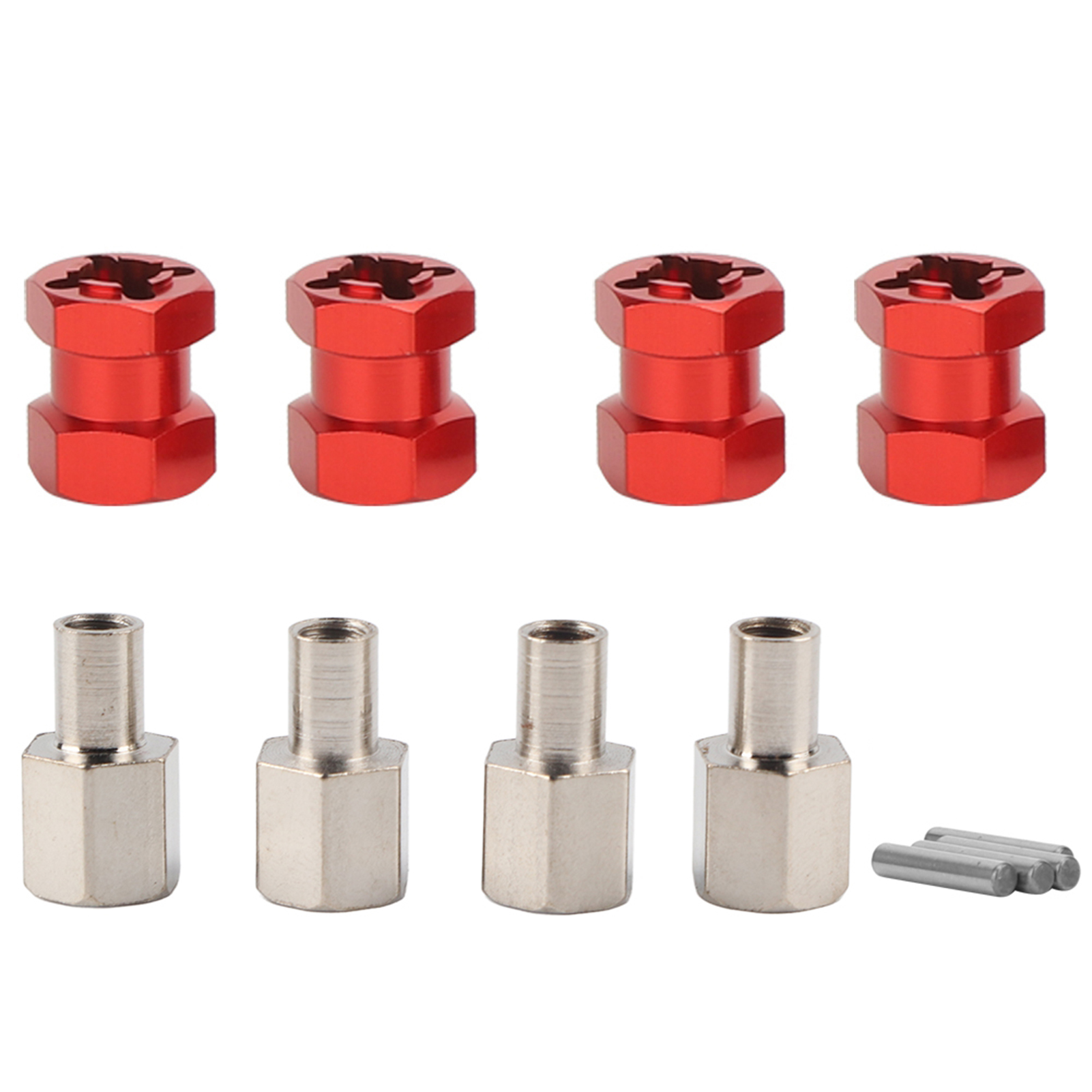 Sechskant-verlängerungsradadapter Für D90, Ax10, Cc01, Scx10, F350 – Rot