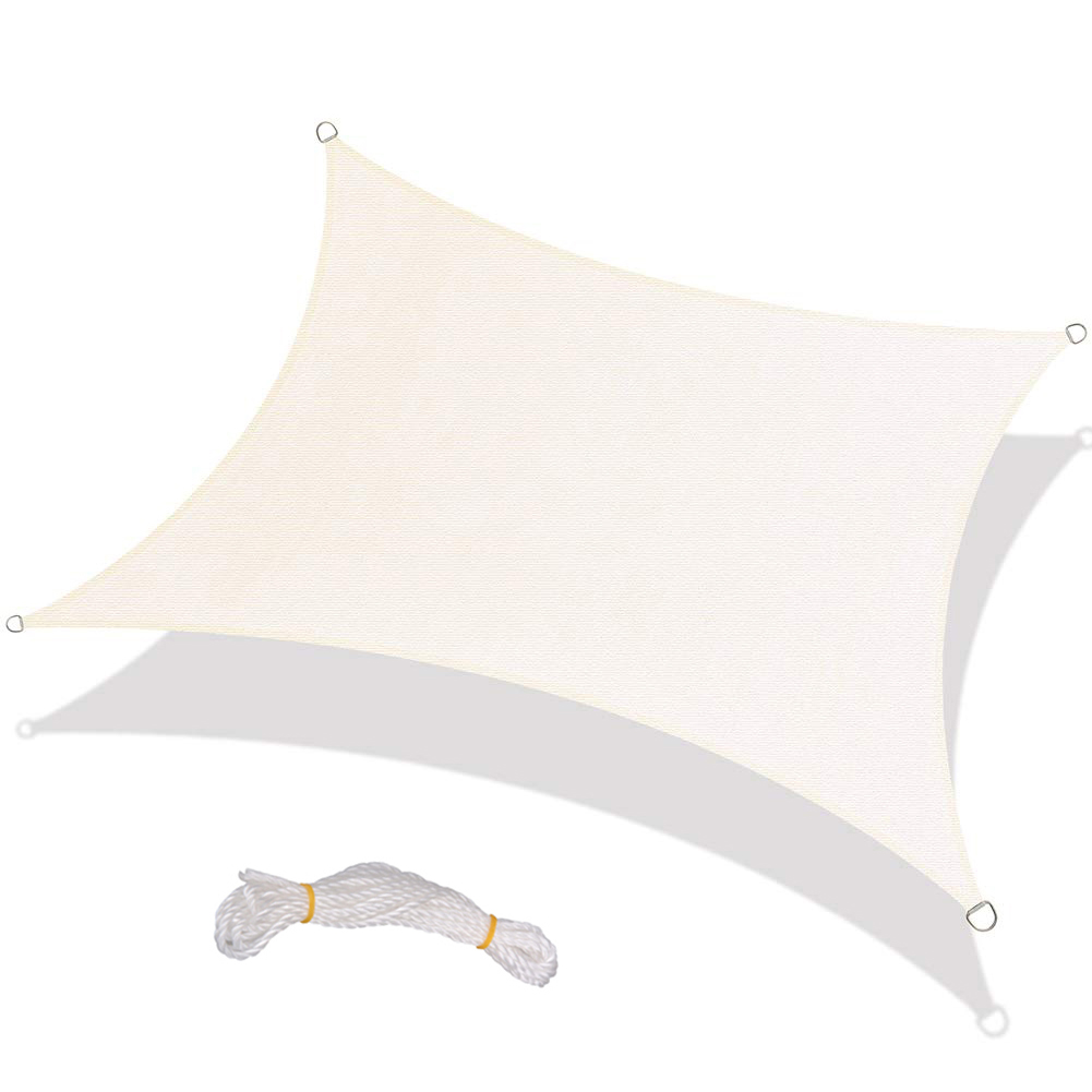 Rechteckiges Sonnensegel Aus Rotem Und Orangefarbenem Oxford-polyester Für Gartenterrasse, 2,5 X 2,5 M