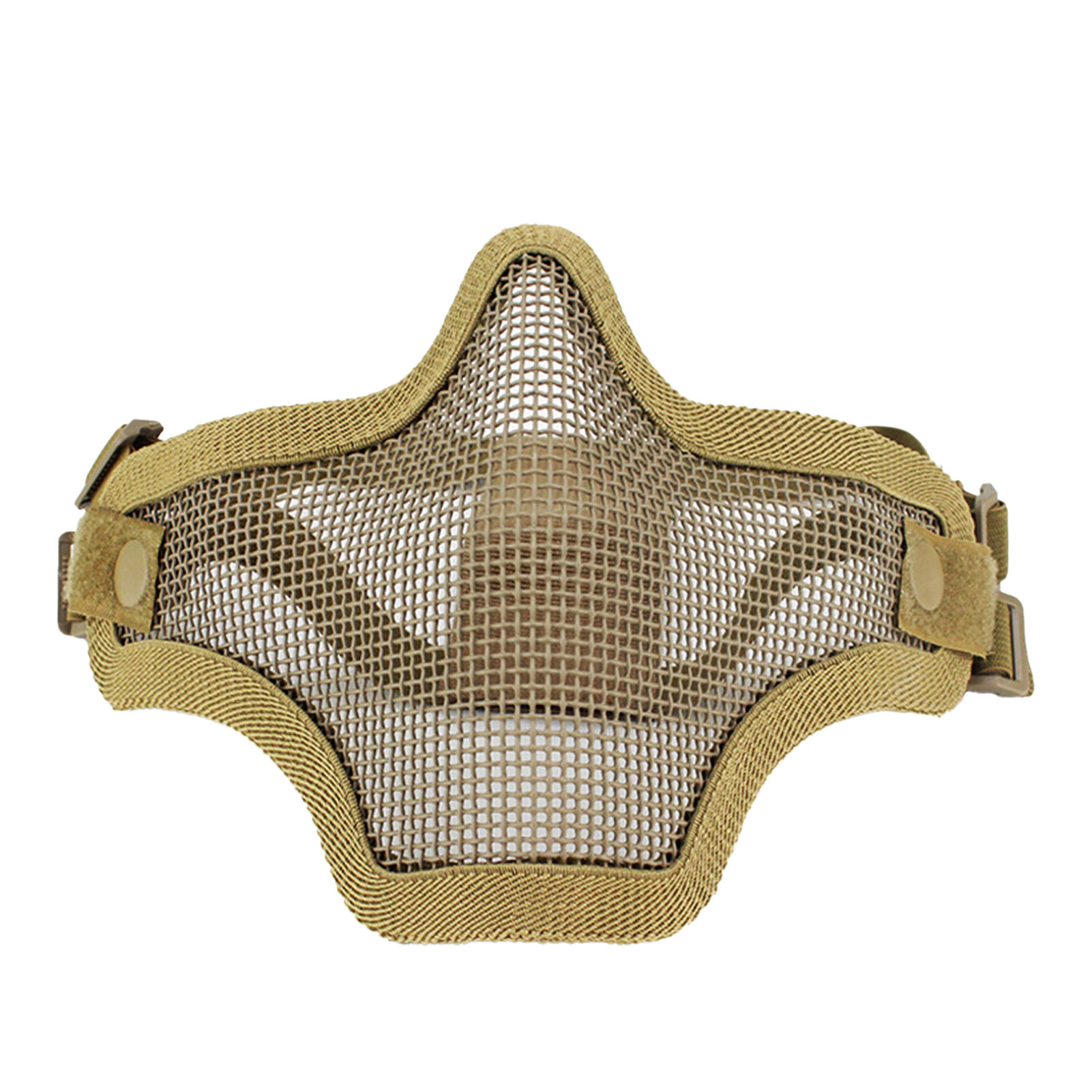 Leichtes Gesichtsschild Aus Stahlgewebe, Atmungsaktives Design, Verstellbare Größe 54–62 Cm Für Sport Und Outdoor-aktivitäten, Sandfarben