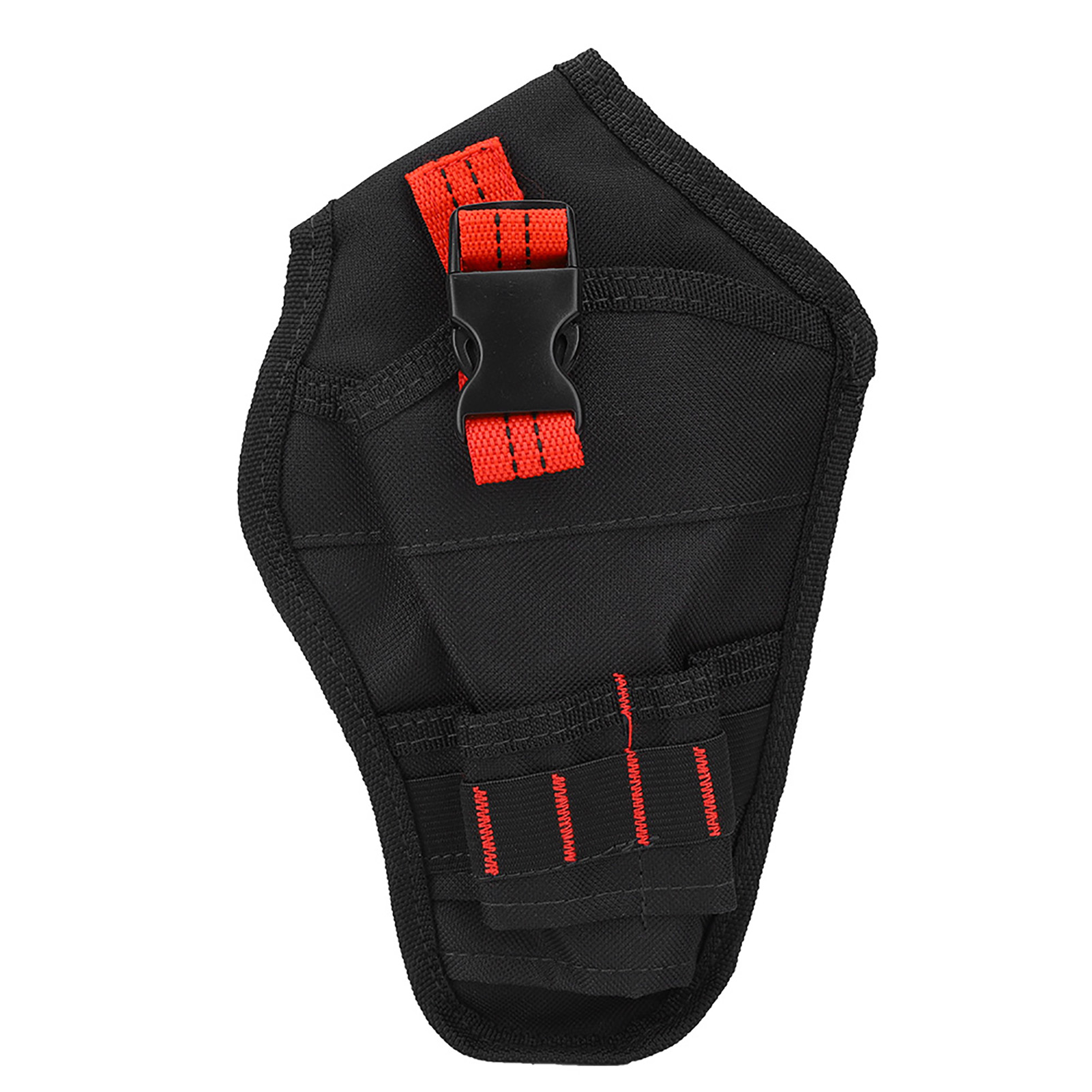 Tragbare Gürteltasche Aus Oxford-canvas Für Bohrmaschinen, Zubehörfach (schwarz Und Rot)