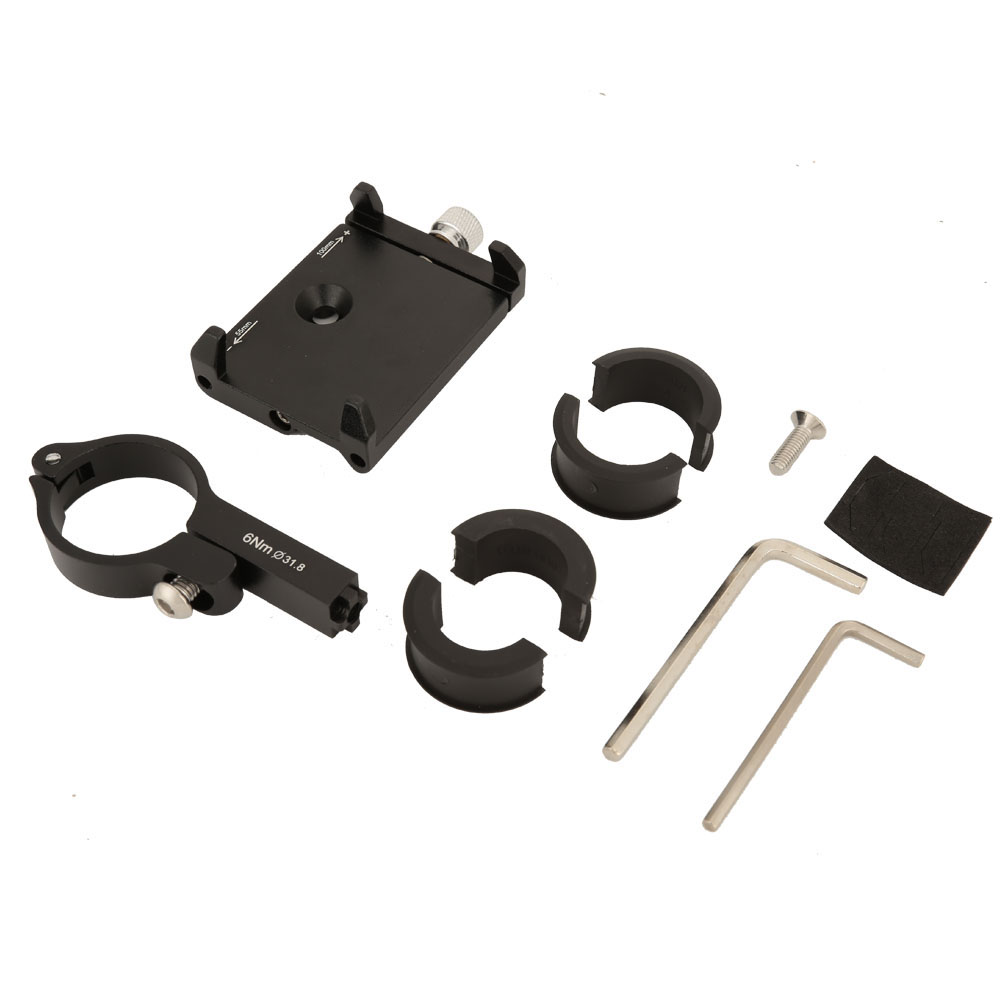 Gub Verstellbare Fahrrad-handyhalterung Aus Aluminiumlegierung, Lenkerhalterung Mit Clip (schwarz)
