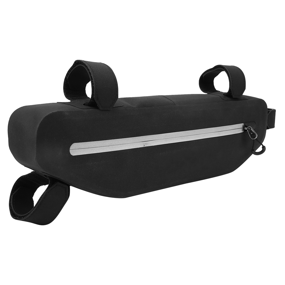 Wasserdichte Dreieckige Fahrradtasche, Frontzubehörhalterung Aus Wasserdichtem Nylon, 2 L, Schwarz, Zum Radfahren Und Wandern.