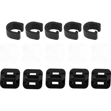 Set Mit 5 Fahrradkabel-rahmenklemmen, Bremsrohr- Und Hüllenbefestigungen – Schwarz