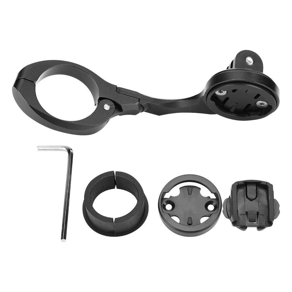 Fahrradcomputer-halterung Aus Aluminiumlegierung Mit Adapter - Fahrradzubehör (schwarz)
