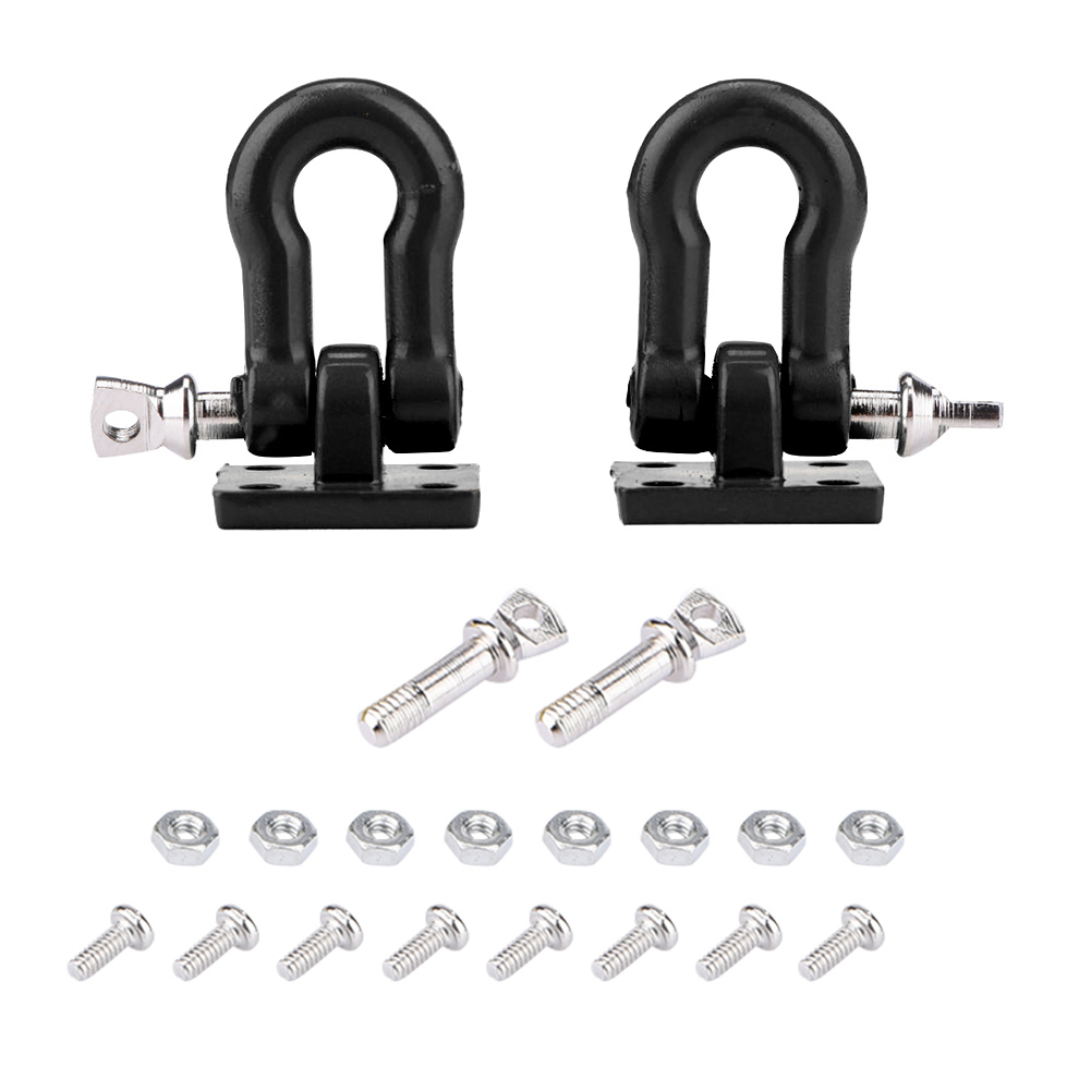 Stück Aluminium-anhängerhaken 1:10 Für Rc-cars, Kletter- Und Crawler-trucks (schwarz)