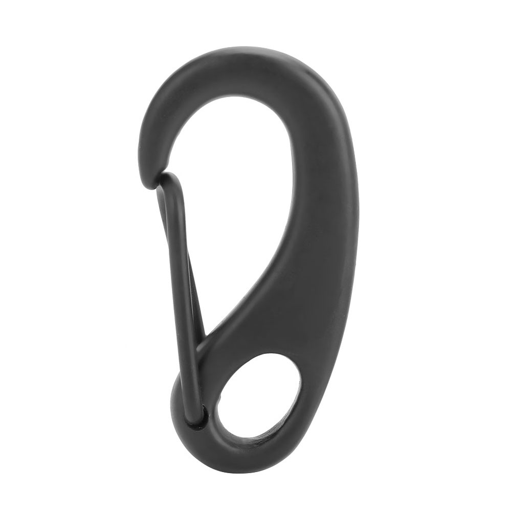 Tauchzubehörset Mit Karabinerhaken Aus Edelstahl 316 (50 Mm, Schwarz)