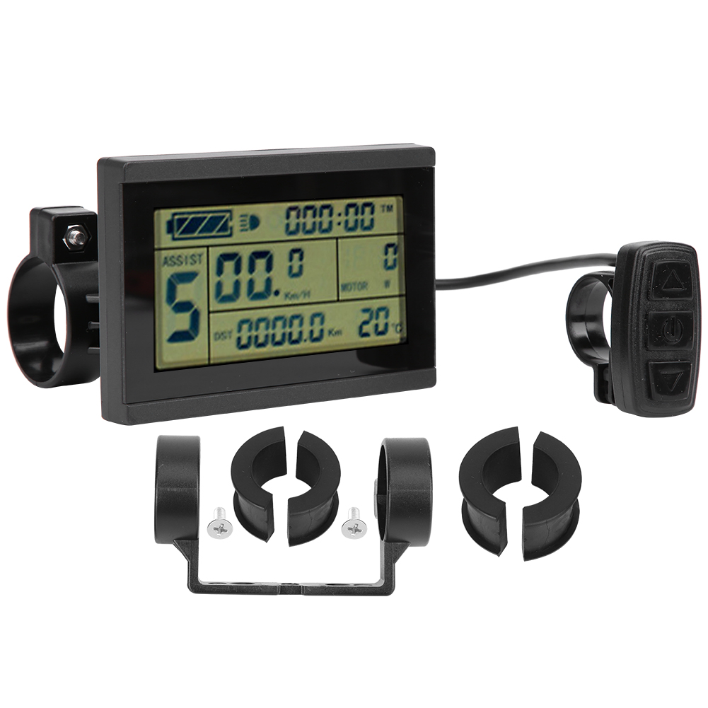 Ktlcd3u Lcd-fahrradcomputer Zum Umbau, Horizontales Schwarzweißdisplay, Wasserdicht Mit Anschluss