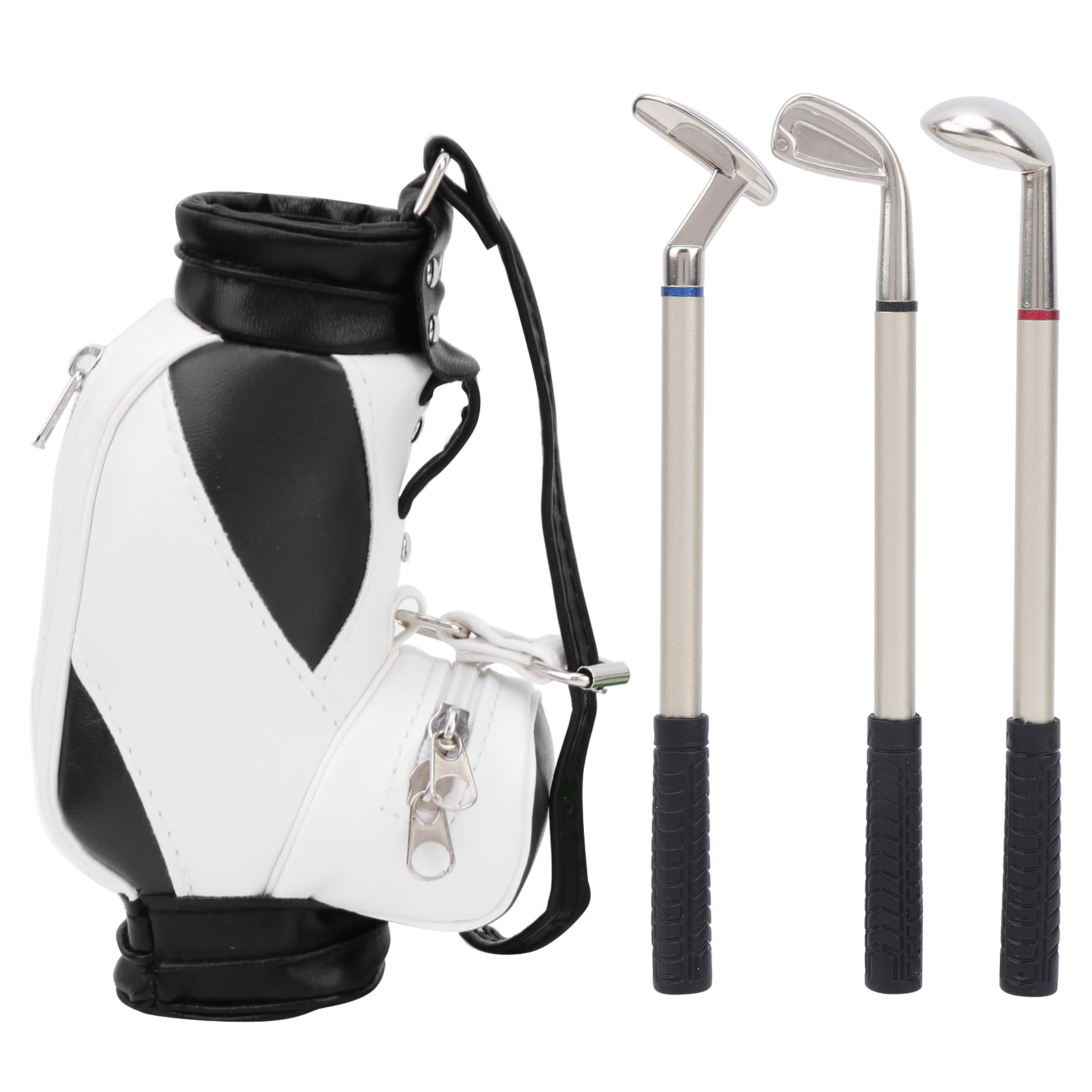 Mini-golf-stifthalter Mit Stift, Schreibtischdekoration, Geschenk Für Golffreunde, Schwarz-weiß