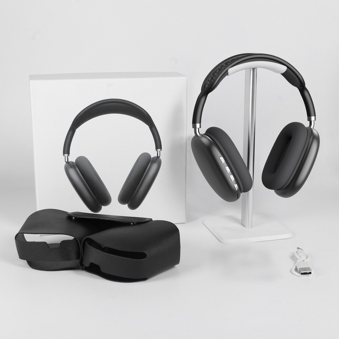 Promax P9 Bluetooth-kopfhörer Mit Kraftvollem Bass, Mikrofon Und Langer Akkulaufzeit, Schwarz