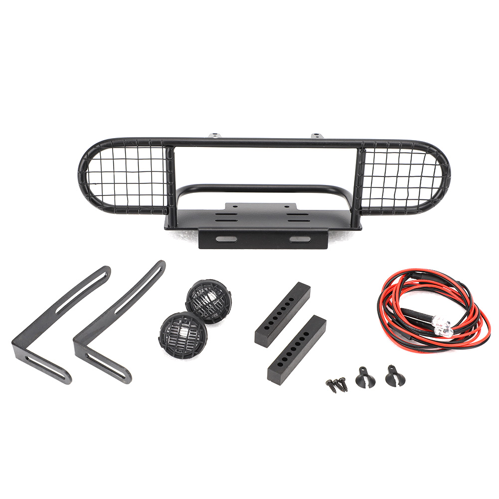 Frontstoßstange Aus Metall Für Land Rover Defender D90 D110, 1/10 Rc-zubehör, Schwarz