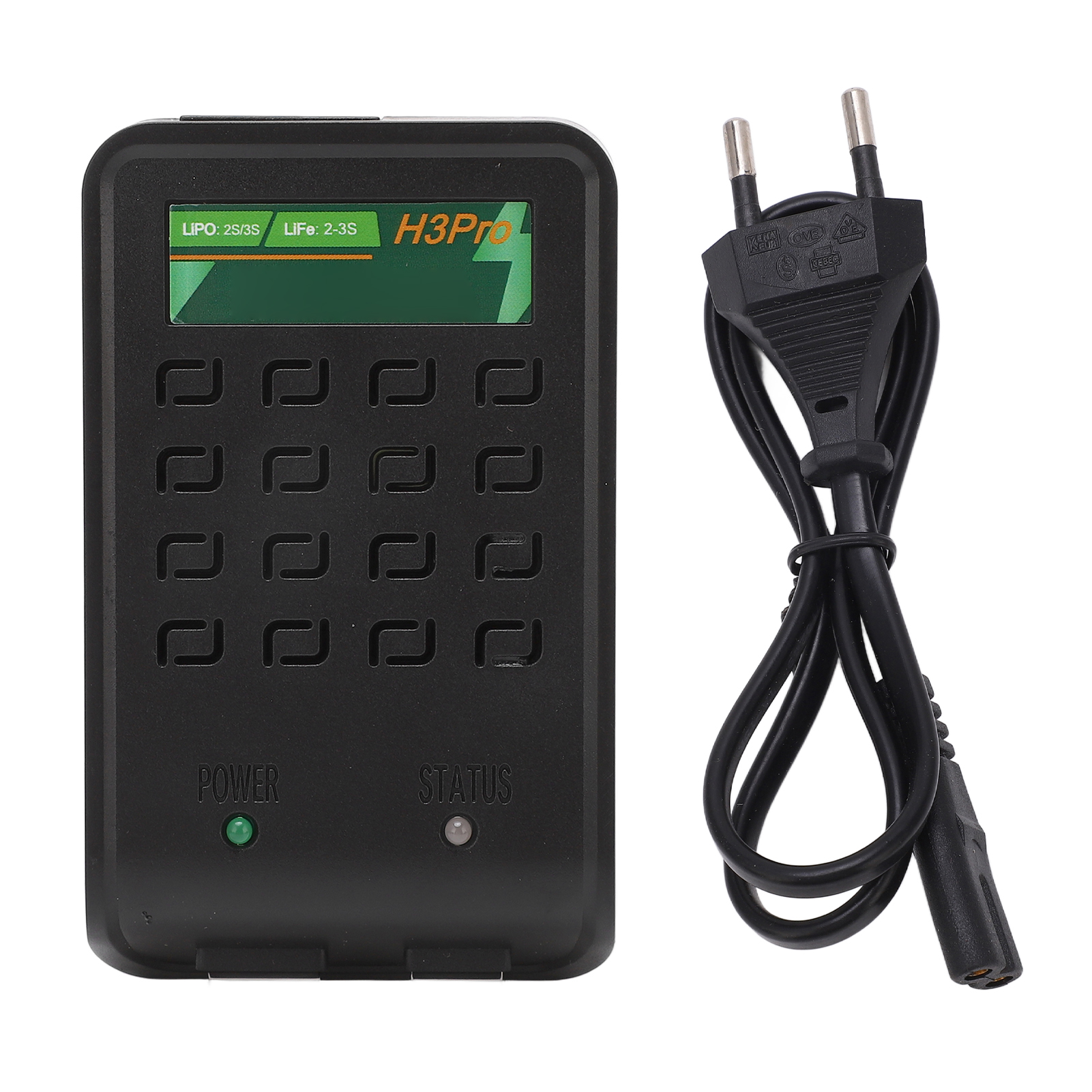Hobbyfans H3 Pro Lipo-akkuladegerät – 7,4 V/11,1 V Balancer-ladegerät Für Rc-drohnen Und Modellflugzeuge – Eu-stecker 110–240 V, Schwarz
