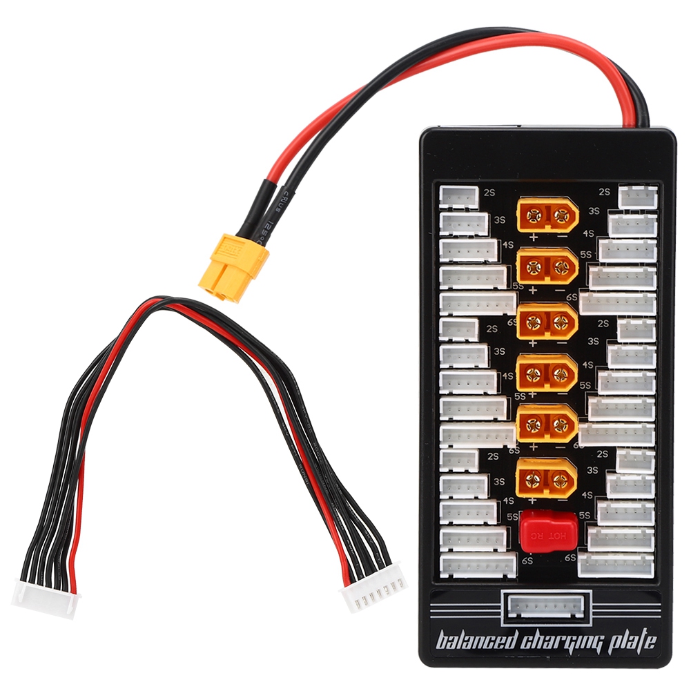 Xt60 Parallel-ladeplatine Für 2s- Bis 6s-rc-akkus – Schwarz