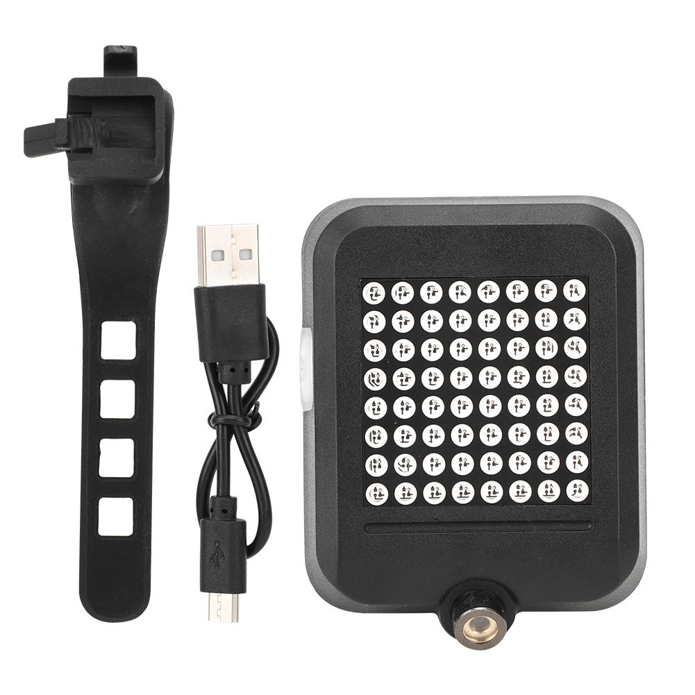 Intelligentes Fahrradrücklicht Mit Usb-signalisierung Und Sicherheitsbeleuchtung Für Fahrradzubehör, Schwarz