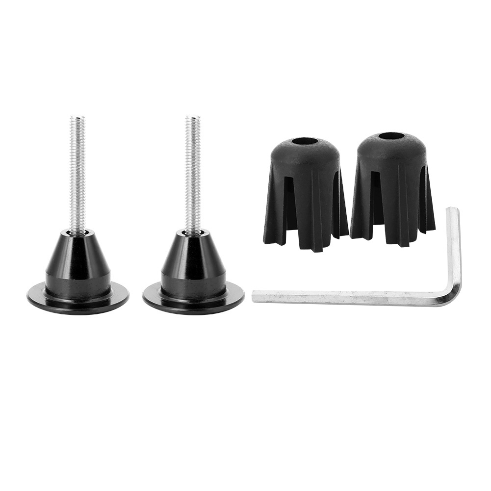 Paar Schwarze Lenkergriffkappen Aus Aluminiumlegierung Für Fahrräder