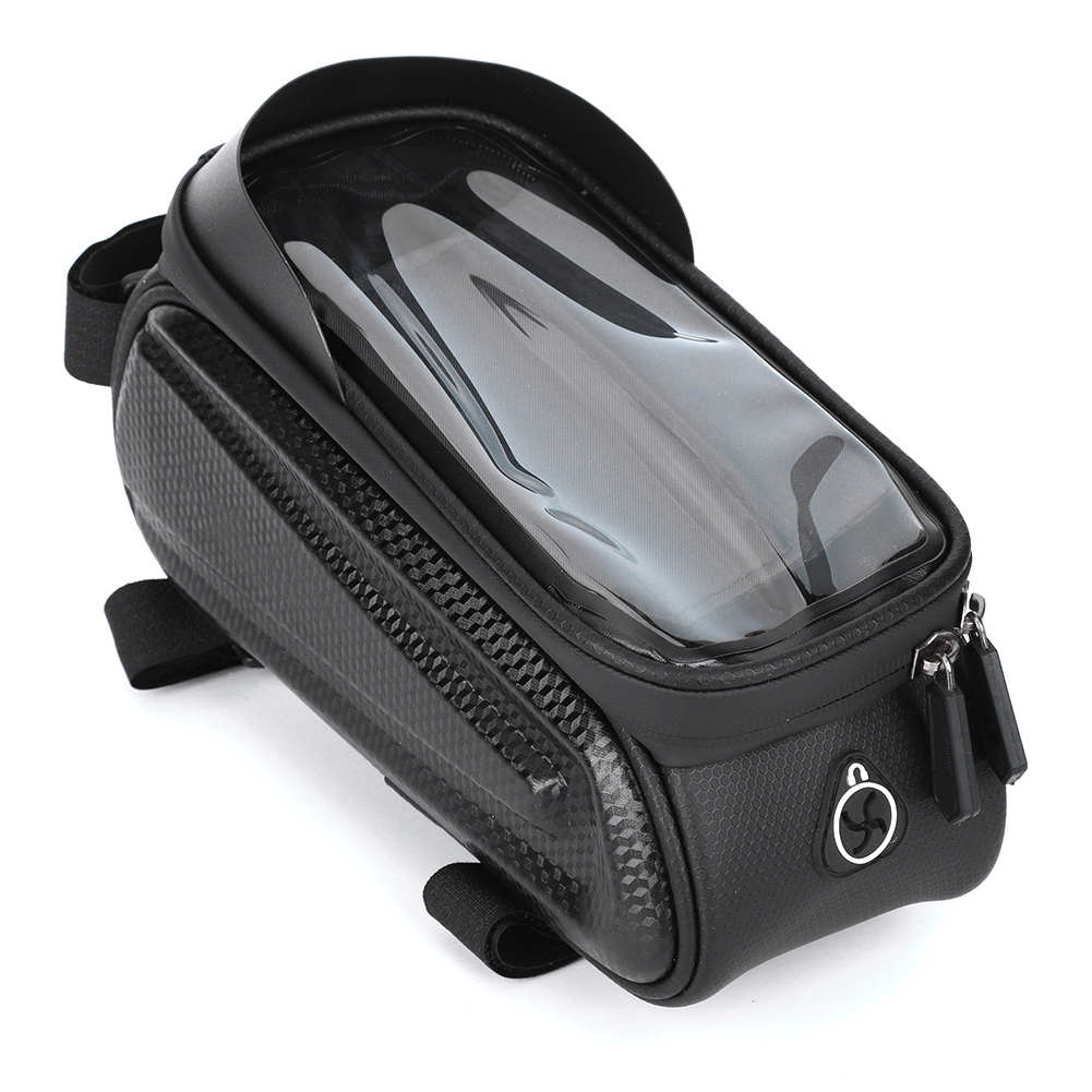 Wasserdichte Schwarze Pvc-fahrradtasche Mit Hartschale Für Handy, Touchscreen-fahrradzubehör