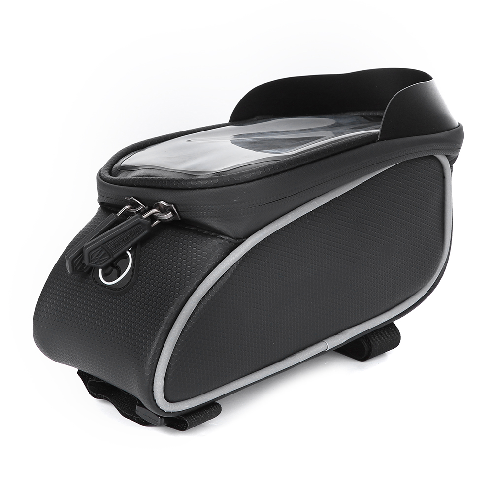 Wasserdichte Schwarze Nylon-fahrradtasche Für Touchscreen-smartphones – Fahrradzubehör