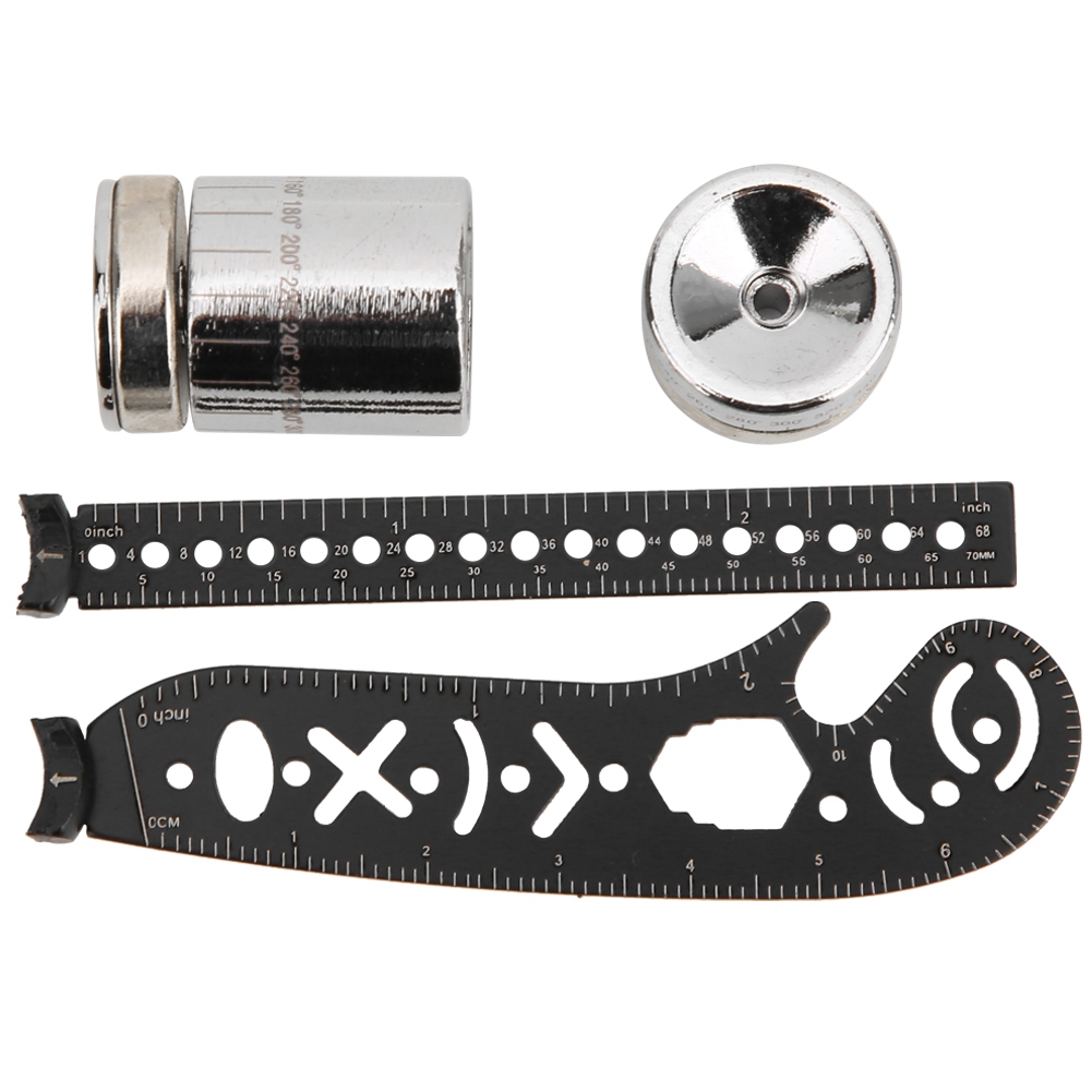 Multifunktionales Lineal Aus Schwarzem Eisen Mit Magnetkompass Zum Zeichnen Und Messen – 17 Mm