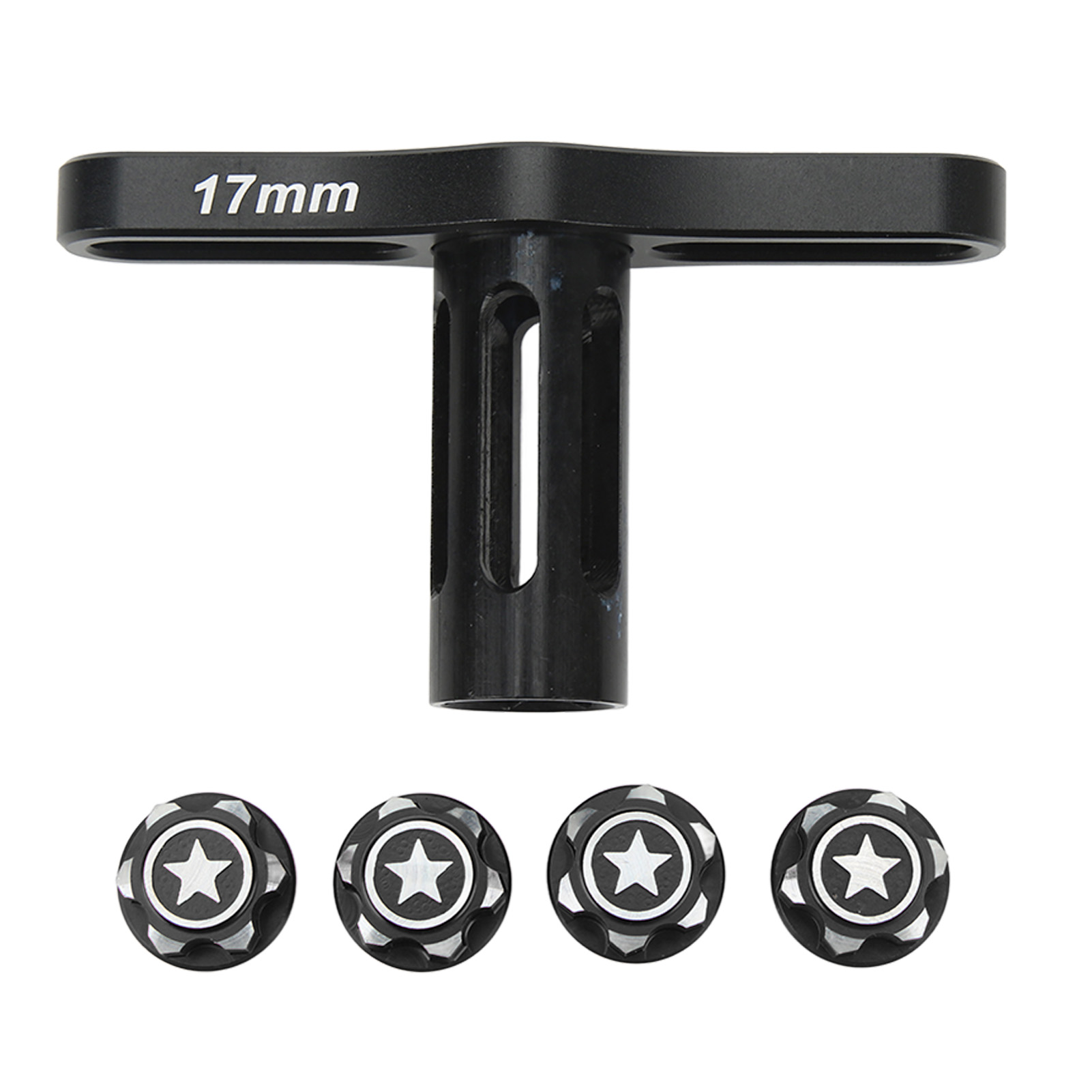 17-mm-radmutternschlüssel Für Traxxas 1/10 1/8, Anzugswerkzeug Mit Sechskantkappe Und Hülse Für Rc-cars, Schwarz