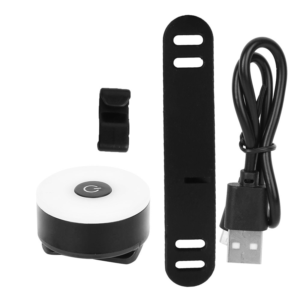 Wiederaufladbare Usb-fahrradrückleuchte Für Nachtfahrten, Rennrad- Und Mountainbike-ausrüstung, Schwarz