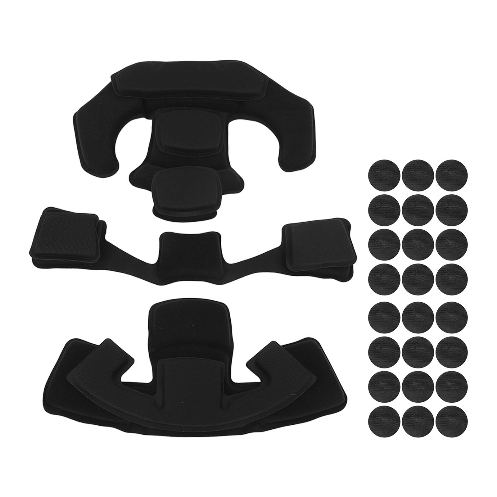 3-teiliges Set Memory-schaum-schutzpolster Für Motorrad-, Roller- Und Fahrradhelme – Universal Schwarz