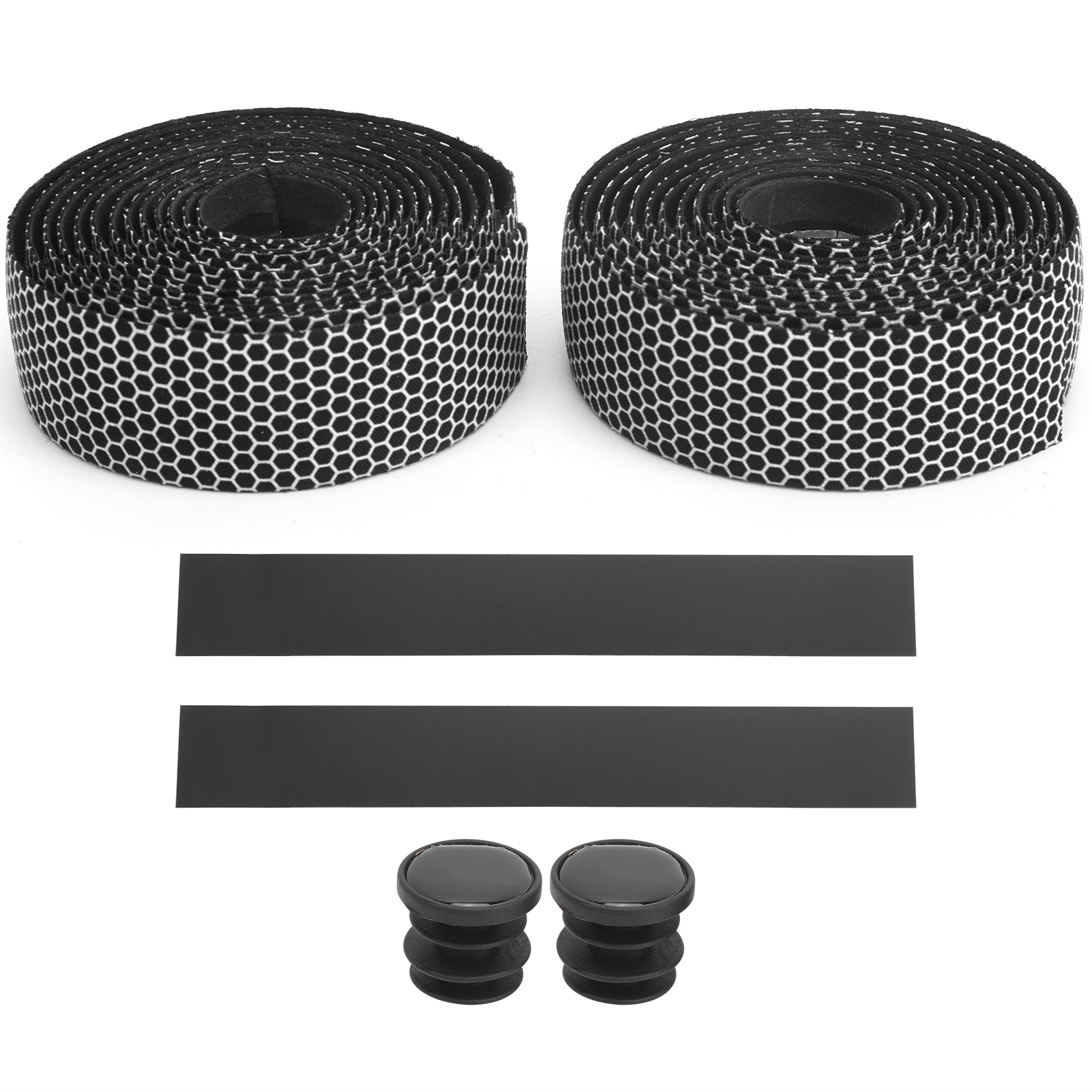 Paar Rutschfeste Fahrradlenkergriffe, Elastische Lenkerbänder (schwarz Und Weiß)