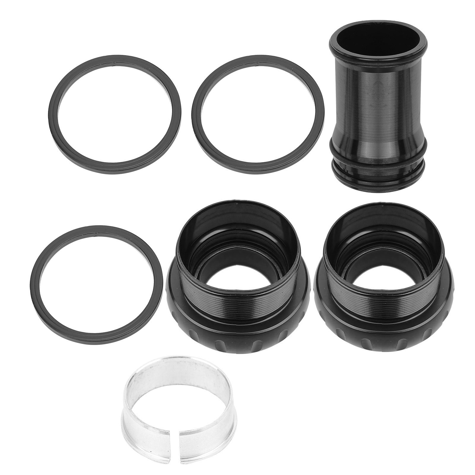 Kurbelgarnitur Aus Aluminiumlegierung Für Mountainbikes Mit Integriertem Hohl-tretlager Und Keramiklagern, Schwarz