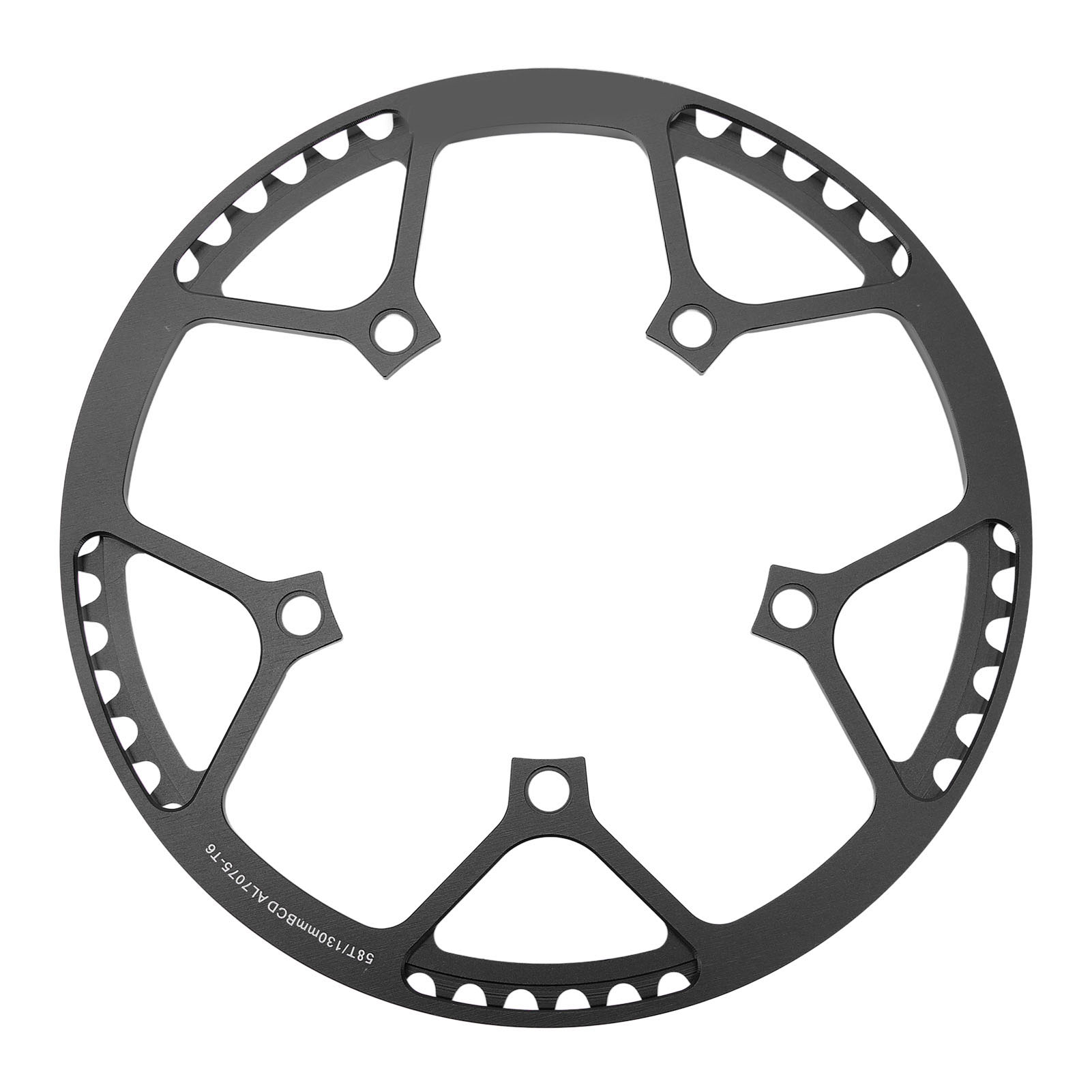 Robustes 58t-kettenblatt Aus Aluminium Mit Schwarz Eloxierter Oberfläche Für Falträder