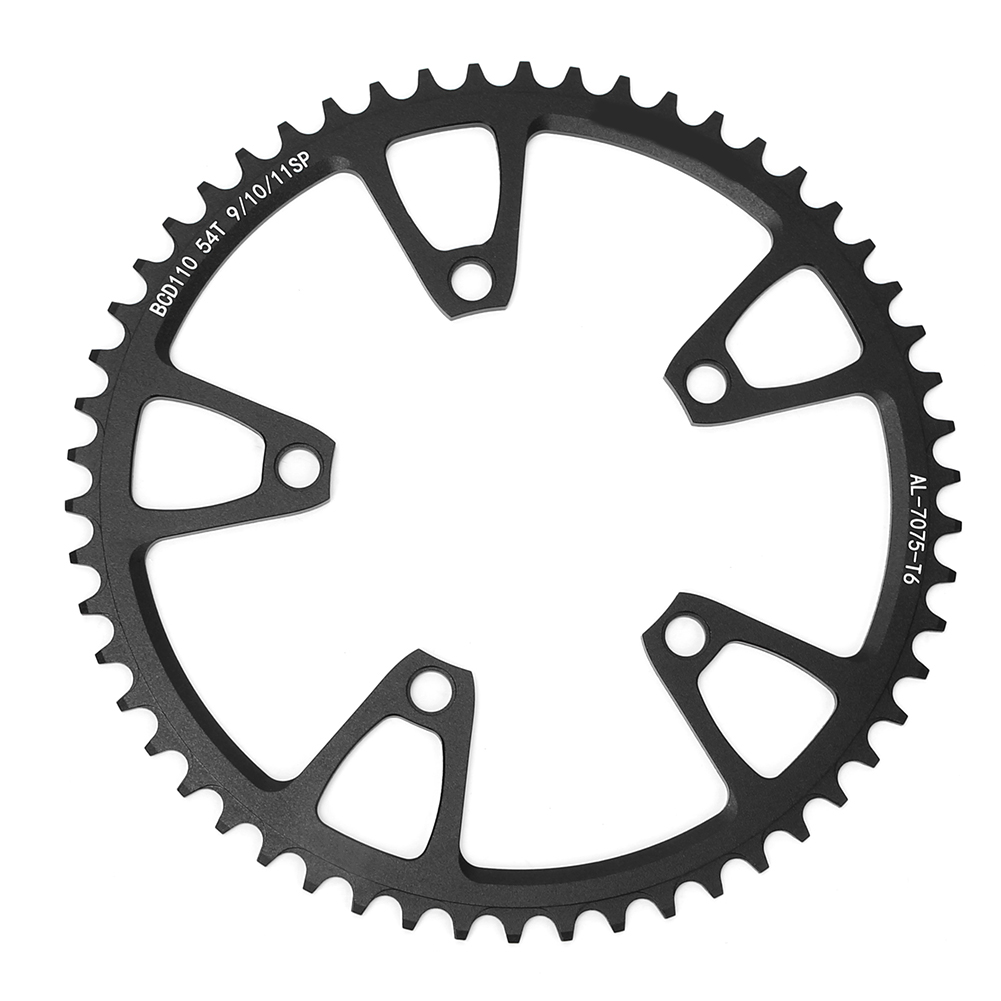 Schwarze Zahnscheibe Aus Aluminiumlegierung, 110 Bcd, Für Mountainbikes, Einzelscheiben-werkzeug Und Zubehör, 54 Zähne