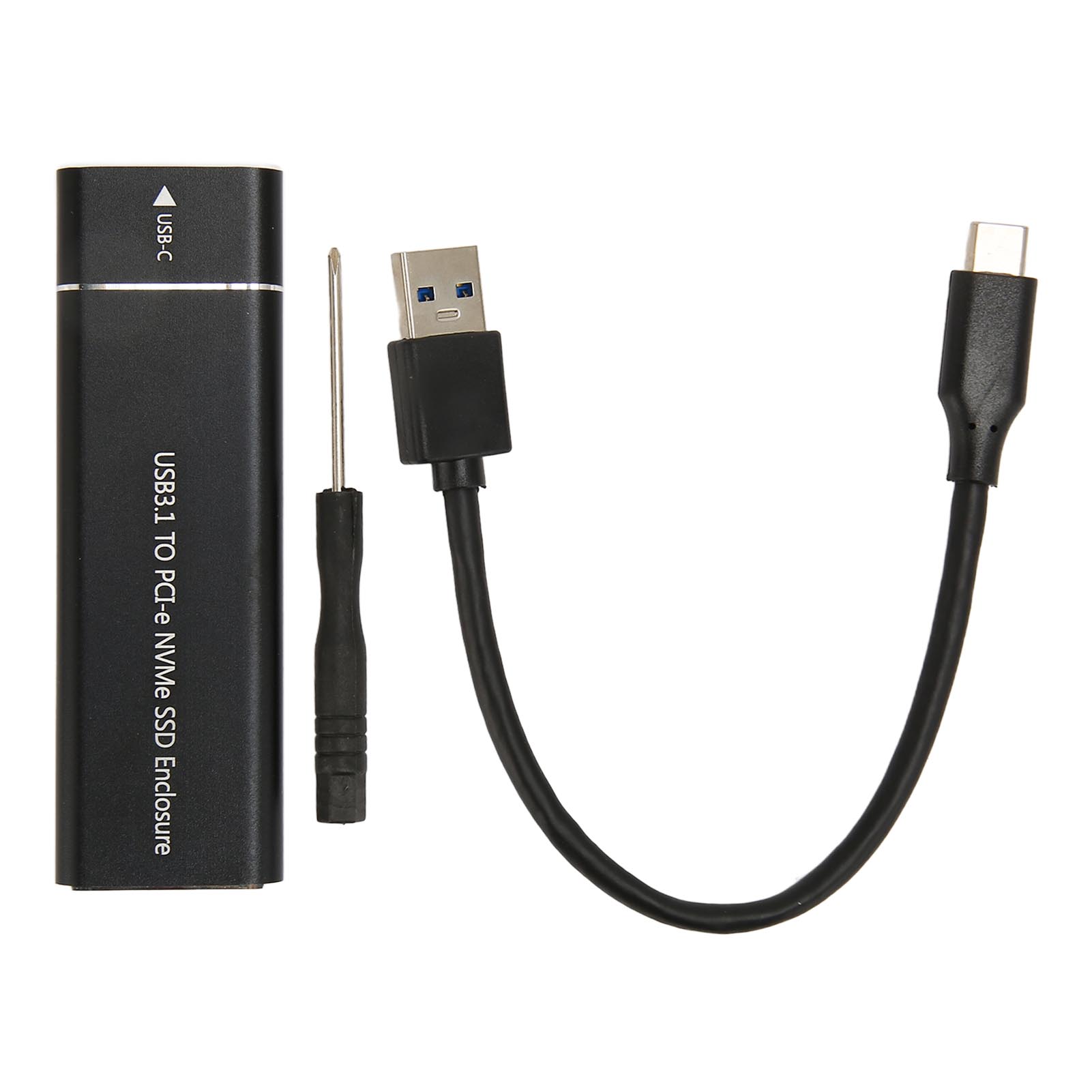 M.2 Nvme Usb-c 10 Gbit/s Ssd-gehäuse, Kompatibel Mit 2230 Bis 2280, Usb-a-auf-usb-c-kabel Im Lieferumfang Enthalten, 2 Tb, Uasp, Schwarz