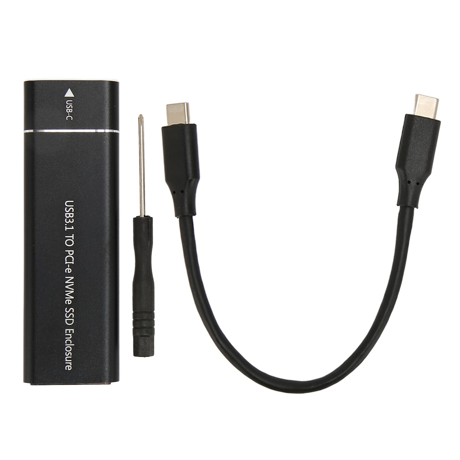 Externes M.2 Nvme Usb-c 10 Gbit/s Gehäuse Für 2230/2242/2260/2280 Ssds, 2 Tb, Inklusive Usb-c-kabel, Schwarz