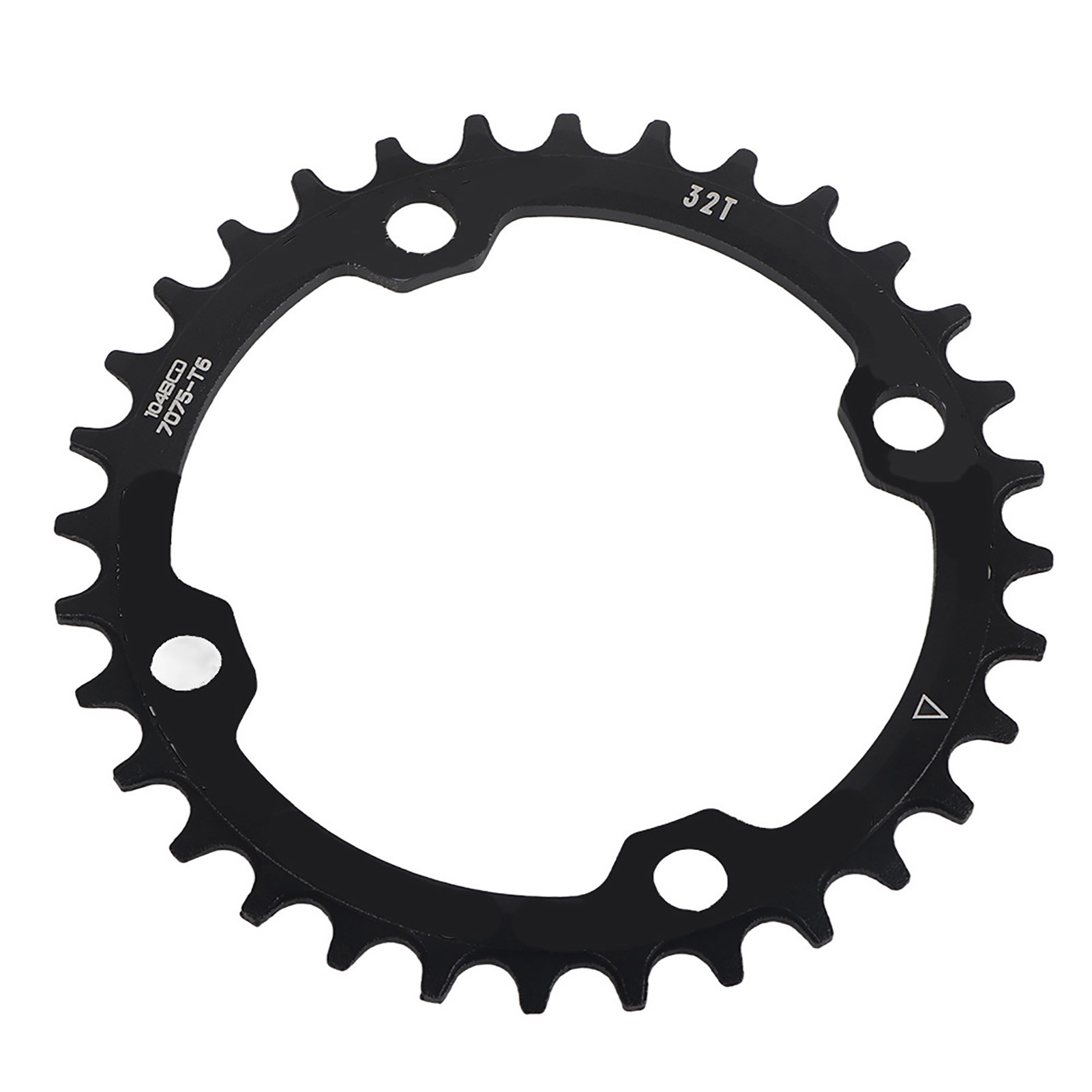 32/34/36/38t Bcd 104 Mountainbike-kettenblatt-stahl-monoplate-reparatursatz (schwarz 32t)