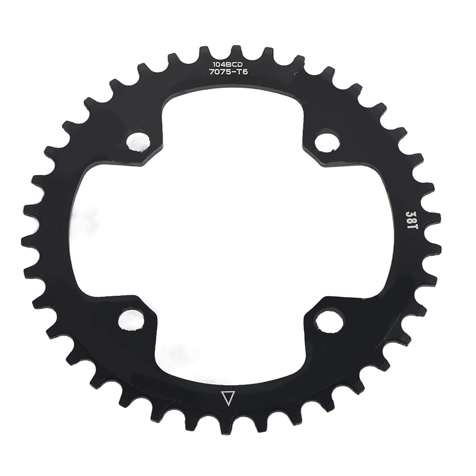 38t Bcd 104 Stahlkettenscheibe Für Mountainbikes, Kurbelgarnitur-reparaturteil (schwarz)