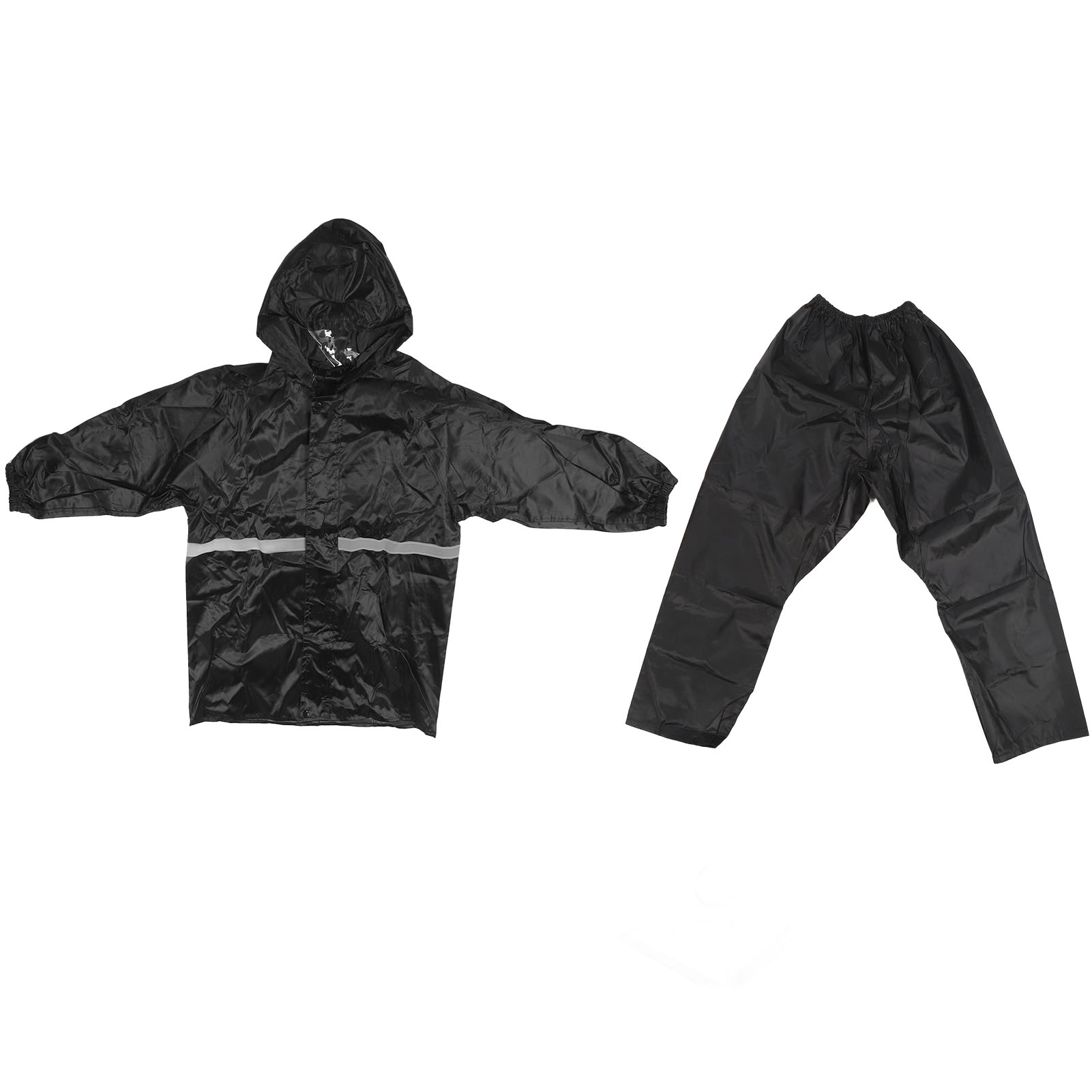 Wasserdichte Regenjacke Und Regenhose Aus Oxford-gewebe Für Wandern Und Outdoor-arbeiten, Schwarz, Größe Xxl