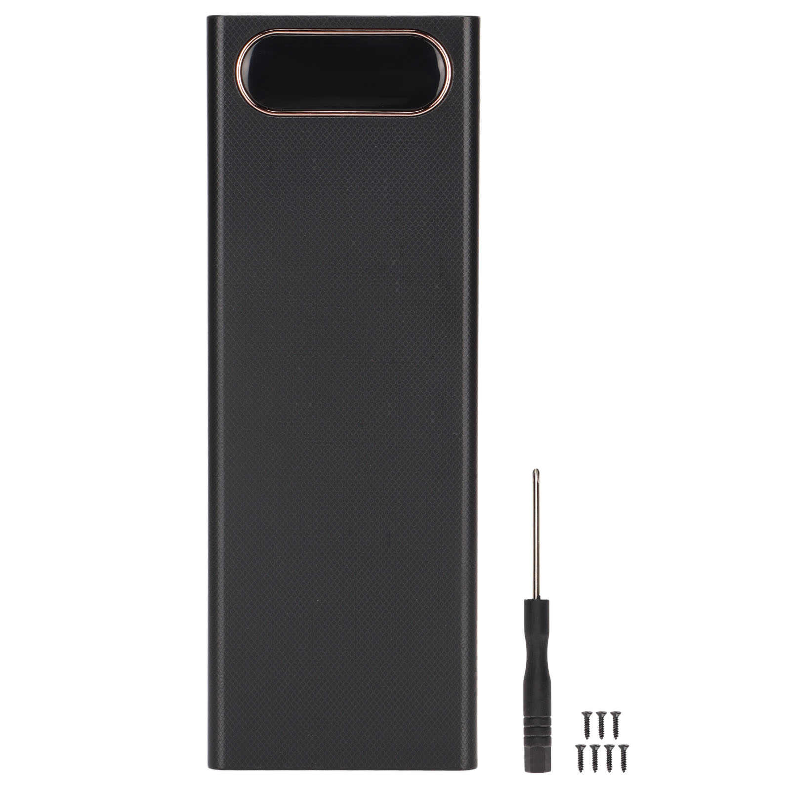 22,5-w-akkugehäuse Zum Selberbauen (10 X 18650) Mit Lcd-bildschirm – Schwarzes Powerbank-set