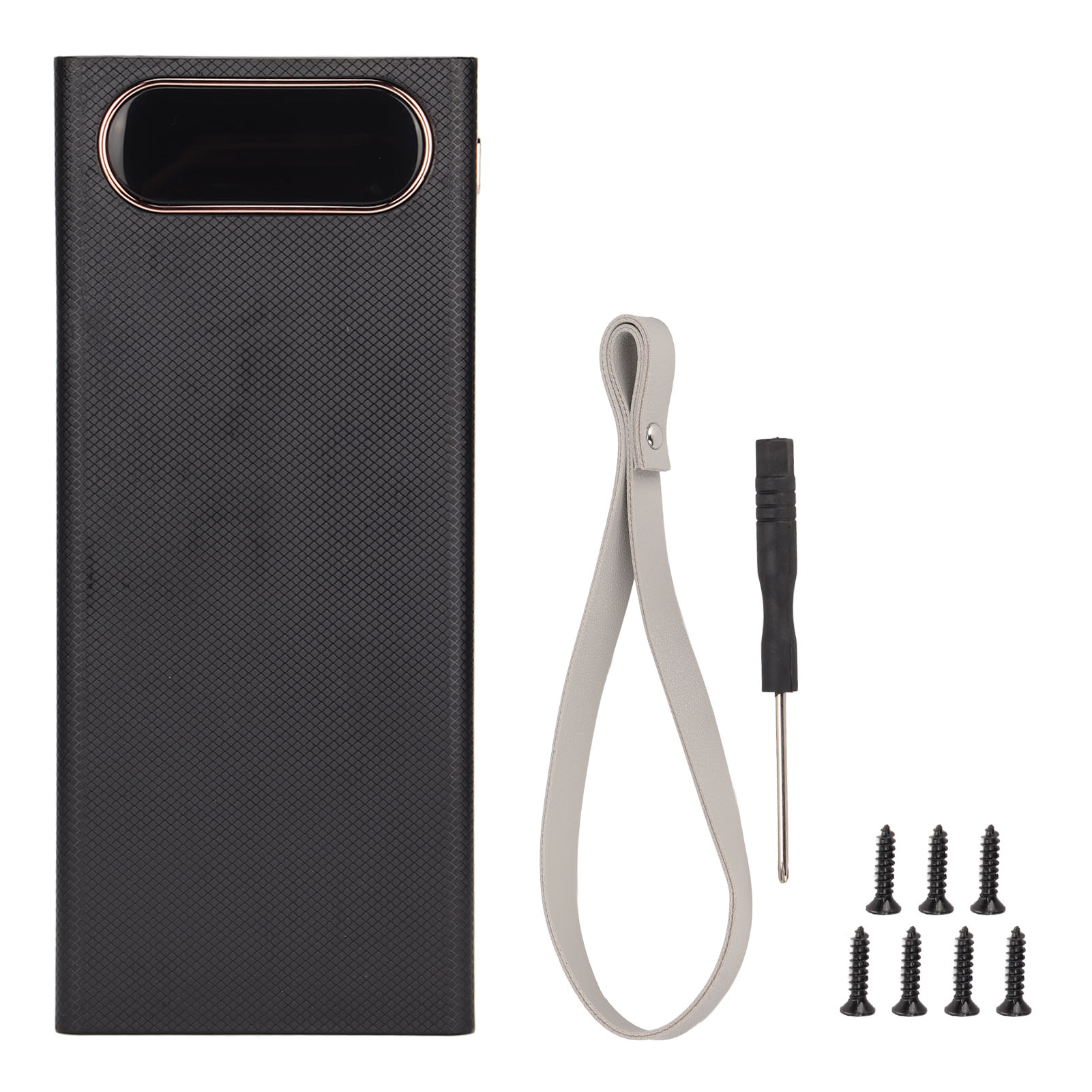 Selbstbau-akkugehäuse Für 16 X 18650-akkus Mit Lcd-display, 22,5-w-schnellladefunktion Und Usb-c-anschluss – Schwarz