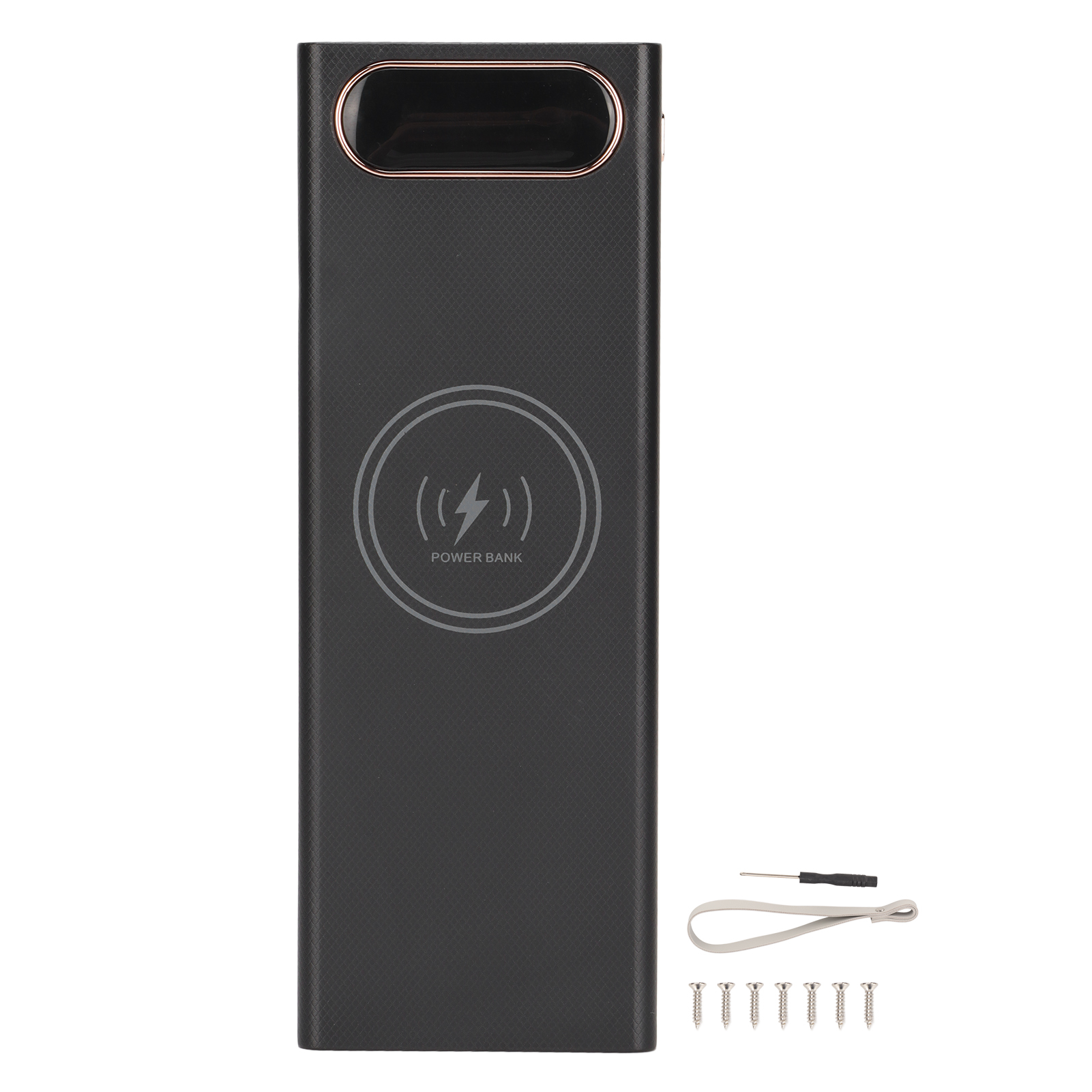 L20 Qc Akku-gehäuse 22,5w + 15w Kabelloses Laden 20x18650 Powerbank Diy (schwarz)
