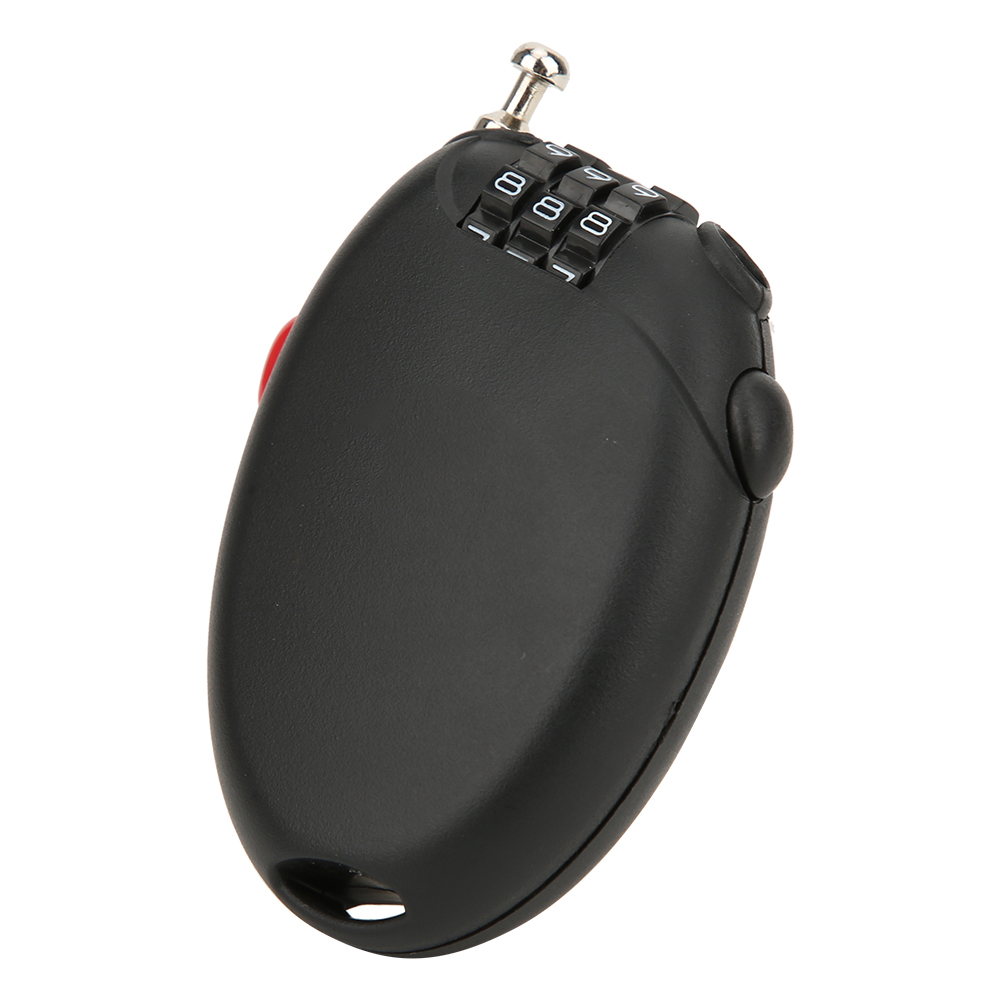 Mini-3-stelliges Kombinations-diebstahlsicherungskabel Für Fahrräder, Multifunktionaler Stahl, Schwarz L-01