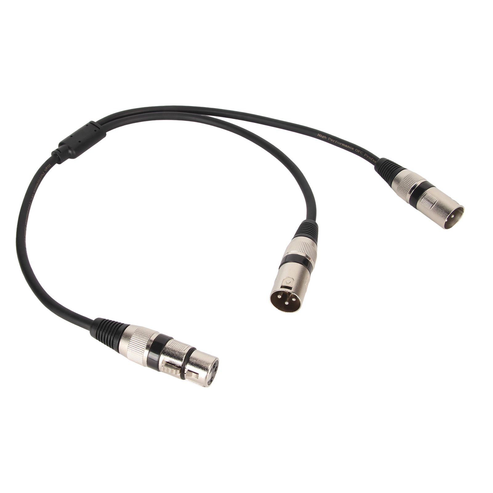 1,6 Fuß Langes Xlr-splitterkabel (buchse Auf Zwei Stecker), Rauschfrei Und Verlustarm, Für Mikrofon, Mischpult Und Lautsprecher