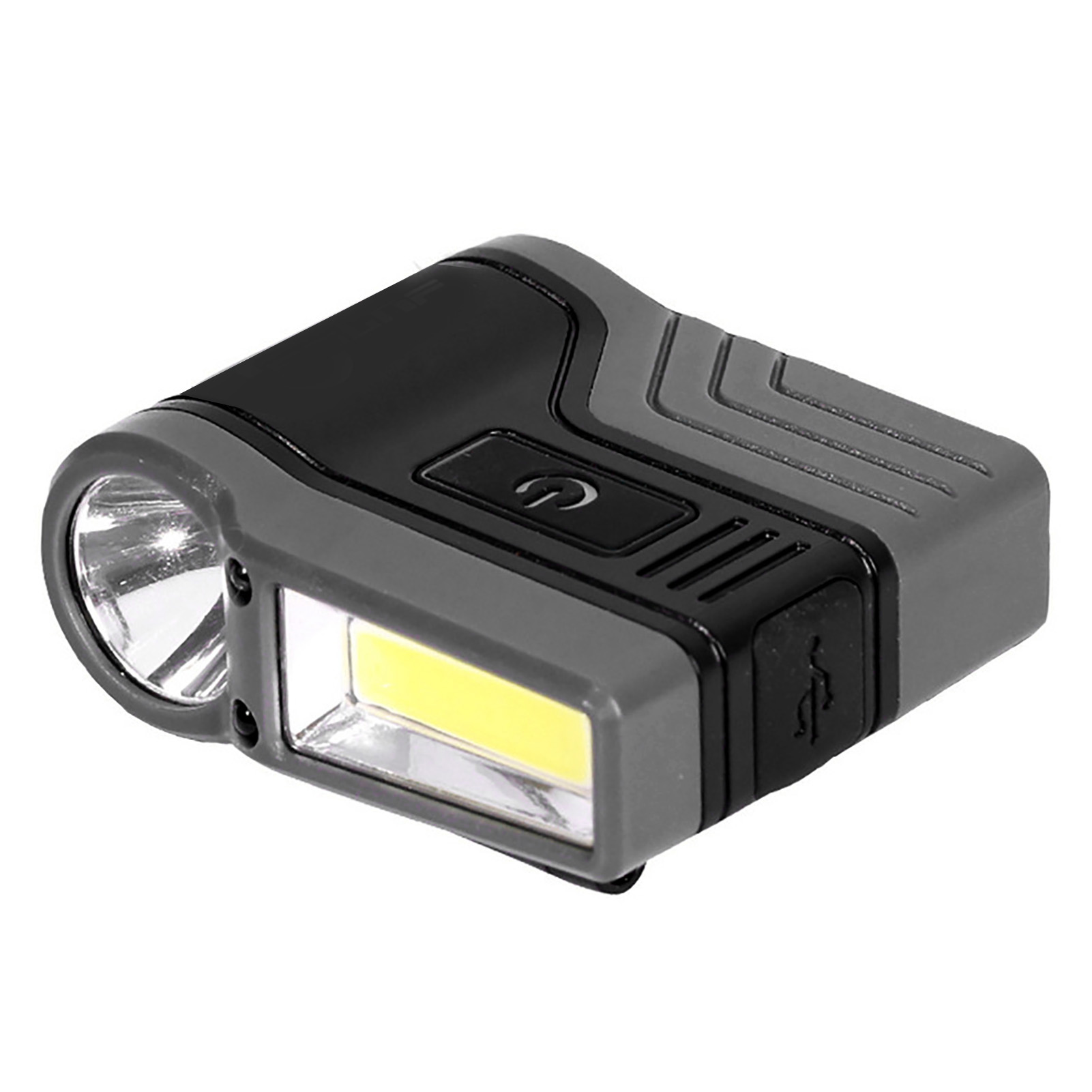Cob-led-induktions-stirnlampe, Wasserdicht Für Angeln Und Outdoor-aktivitäten, Mit Kappenclip, Schwarz