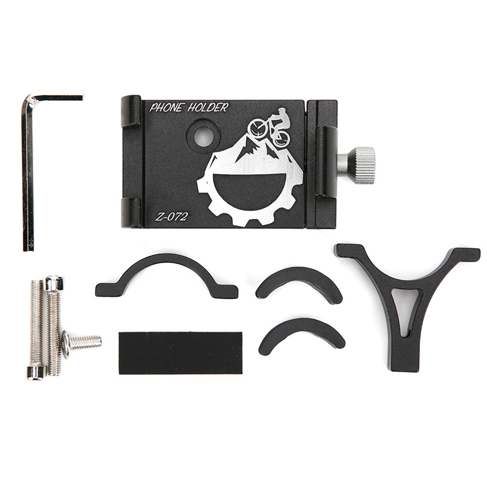 Handyhalterung Aus Aluminiumlegierung Für Mountainbikes Und Motorräder, Schwarz