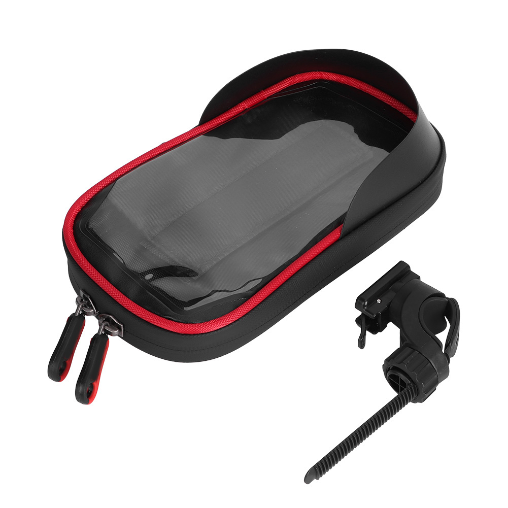 Wasserdichte Fahrrad-handyhalterung, Schwarz-rote Lenkertasche Für Navigation
