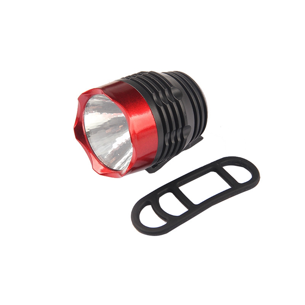 Wasserdichter Led-fahrradscheinwerfer Für Den Lenker, Schwarzes Und Rotes Fahrradlicht