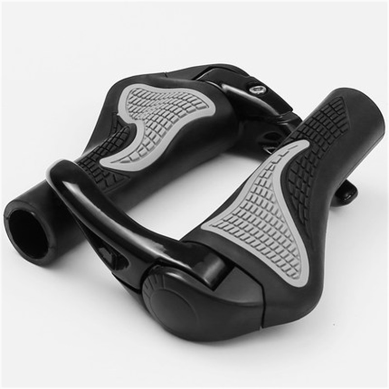 Paar Ergonomische, Verstellbare Fahrradgriffe Aus Aluminiumlegierung, Stoßfest Und Mit Schwarzem Hupen-design Für Lenker