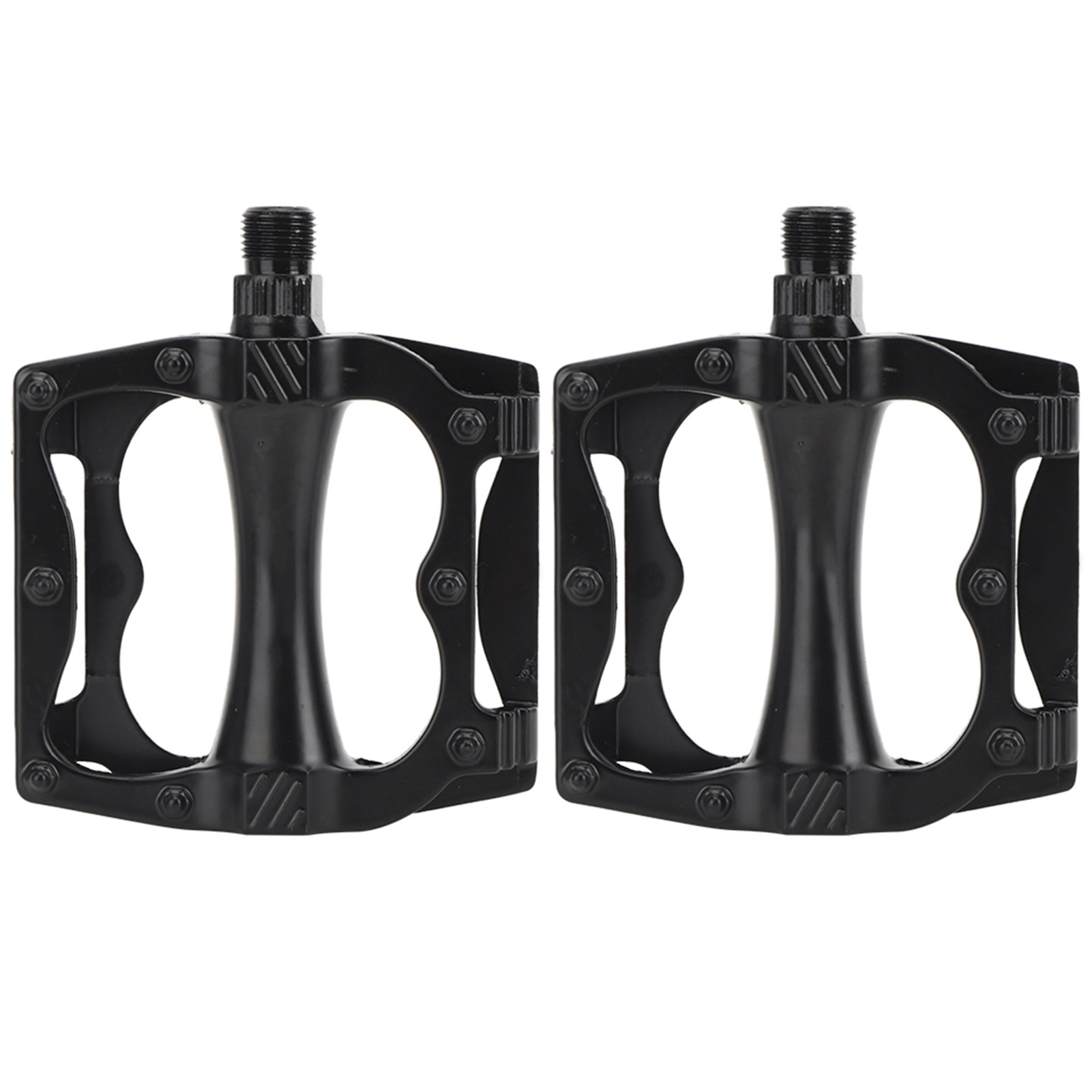 Paar Schwarze Pedale Aus Aluminiumlegierung Für Mountainbikes, Rutschfest Mit Kugellagern, Fahrradzubehör.